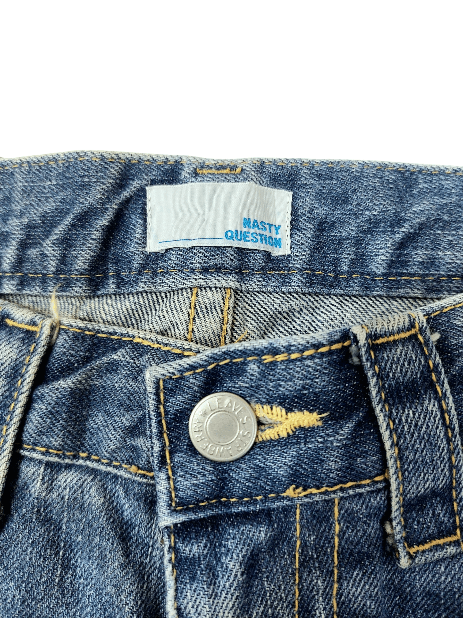 Vintage ☠️Super Flare Nasty Question Tornado Mart Style Size 29" - 9 Thumbnail