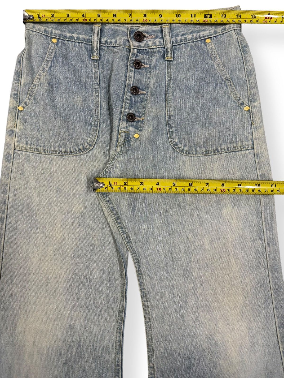 Kapital Kountry Kapital Okabellbo Buckle Back Flare Bell Bottom Jeans Size US 28 / EU 44 - 12 Thumbnail
