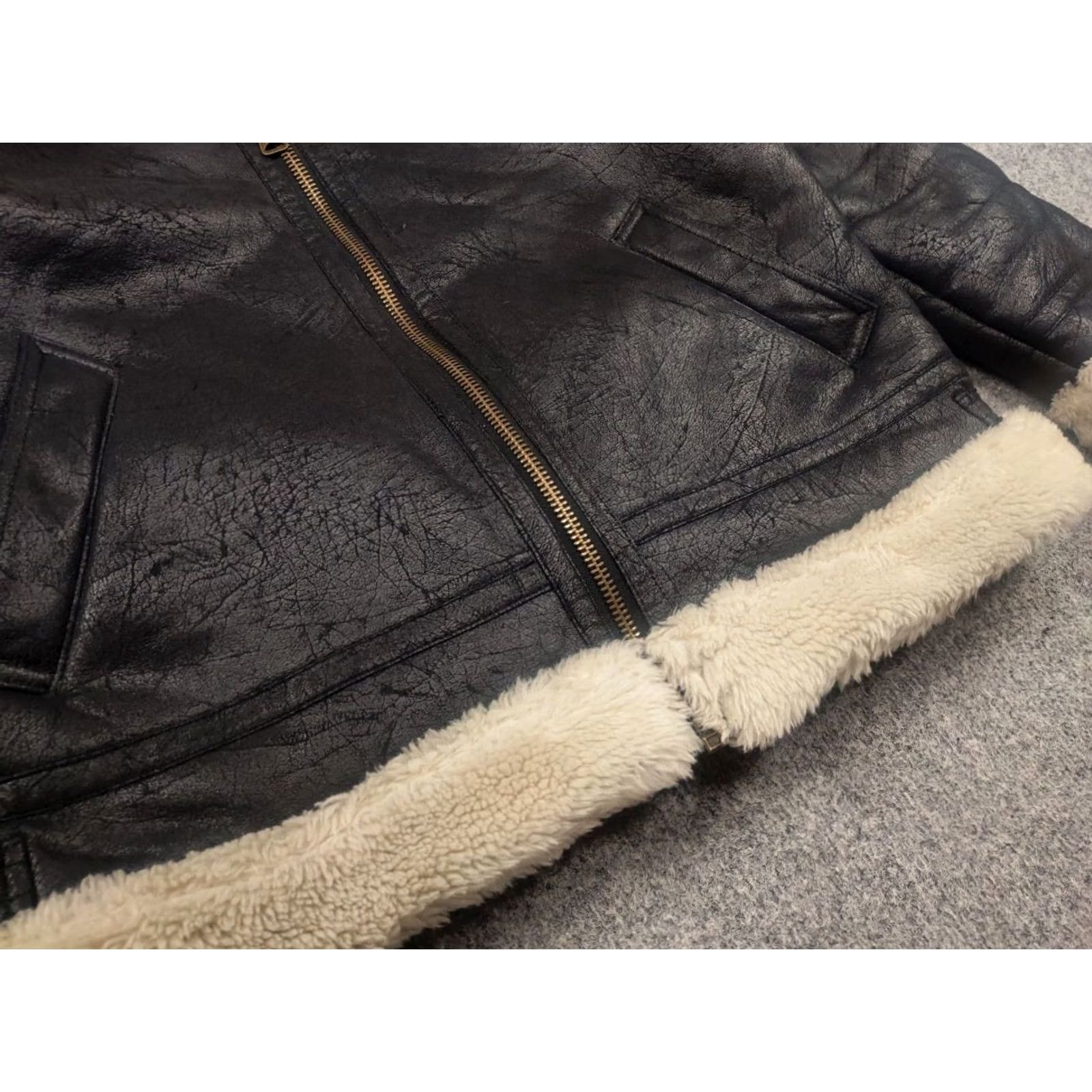 Vintage VINTAGE Alpha B3 Flying Men’s Faux Shearling Black Jacket Winter Army Jacket Size US M / EU 48-50 / 2 - 6 Thumbnail