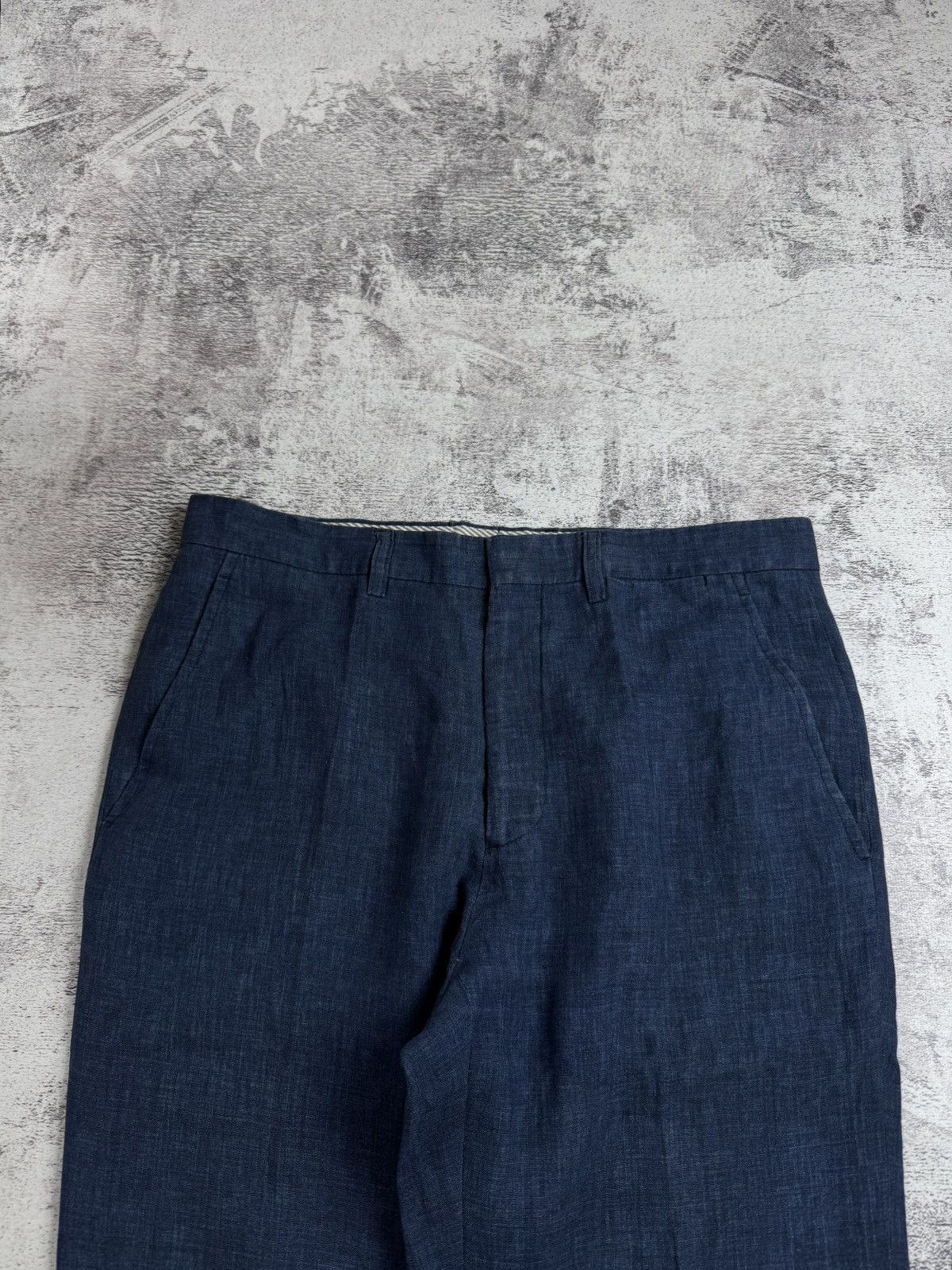 Etro Etro Milano 100% Linen 48R Size Classic Blue Men’s Blazer Jacket Trousers Suit Size 48R - 20 Thumbnail