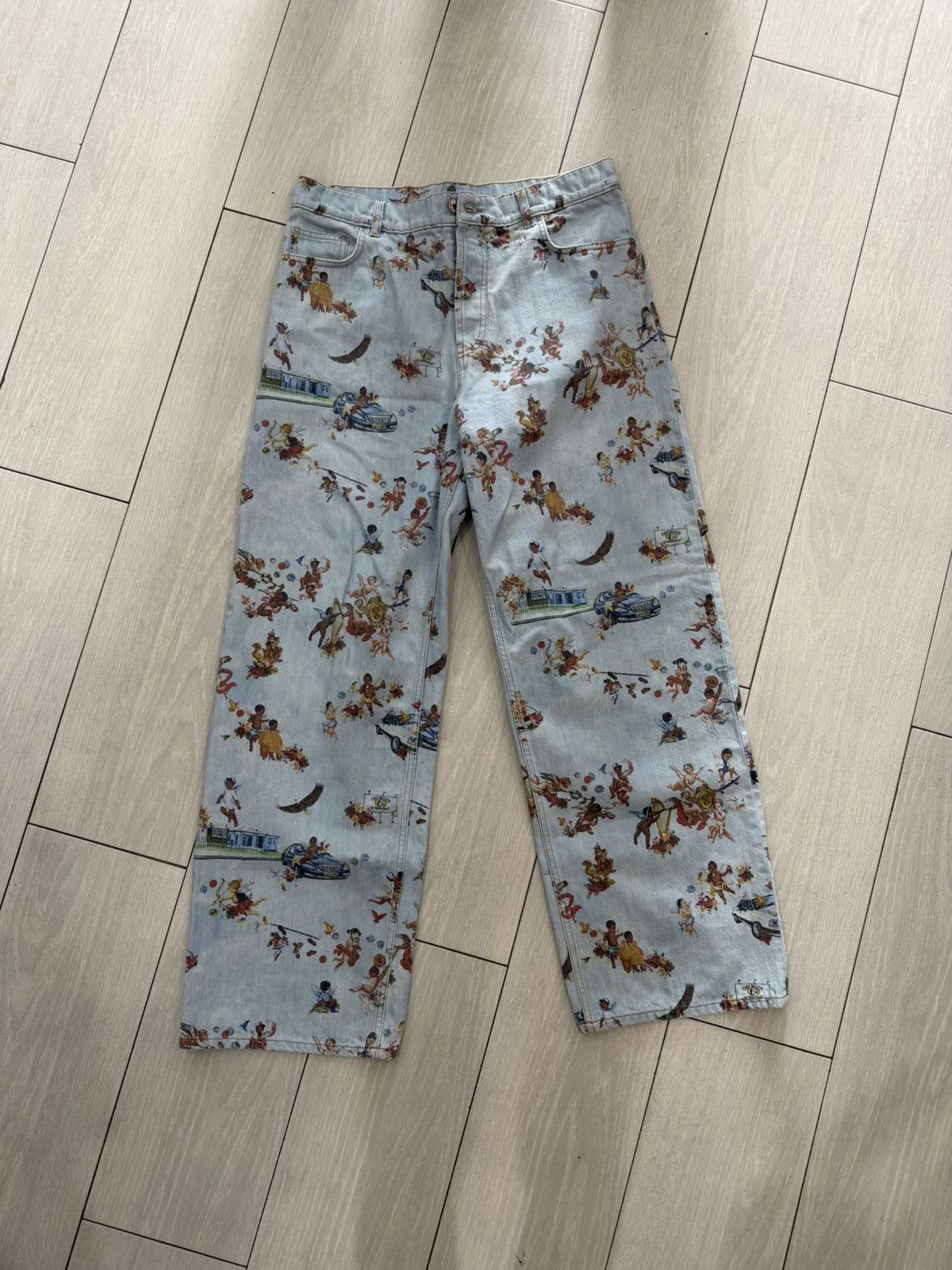 Off-White OFF White Fresco Print Straight Jeans Multicolor Size US 32 / EU 48 - 3 Thumbnail