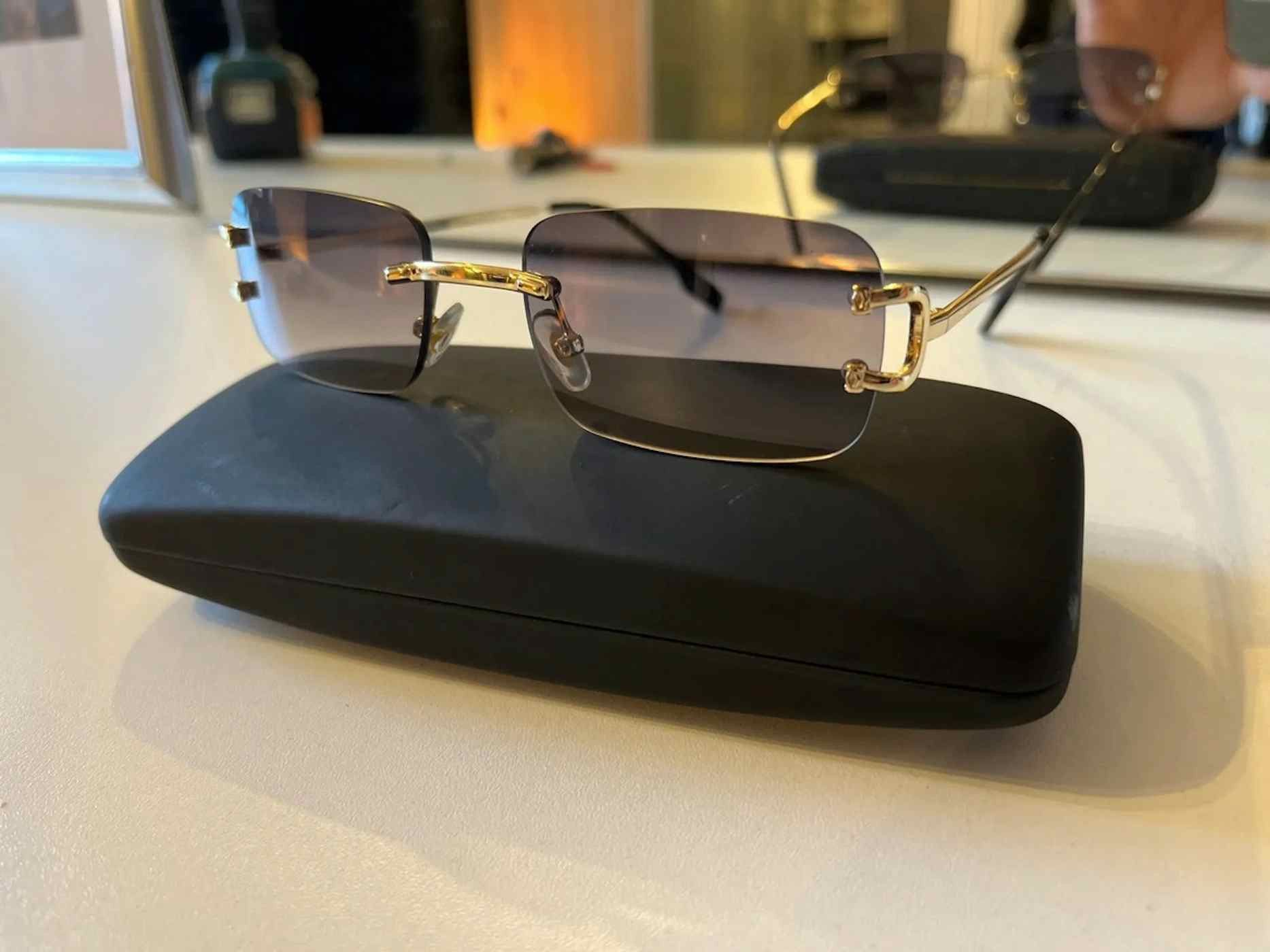 Designer × Electric Visual Retro Style Borderless Sunglasess Size ONE SIZE - 1 Thumbnail