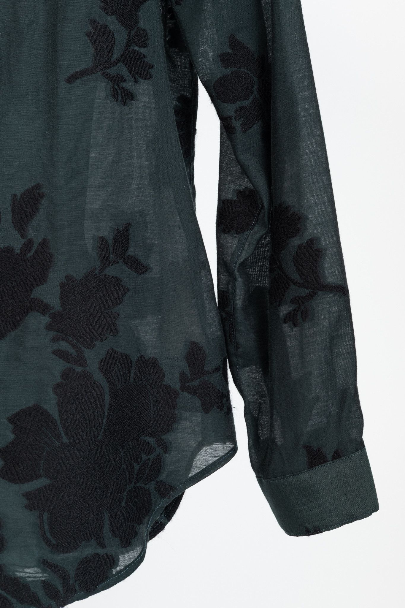 Burberry Burberry Green Floral Fil Coupe Buttoned Shirt Size S / US 4 / IT 40 - 6 Thumbnail