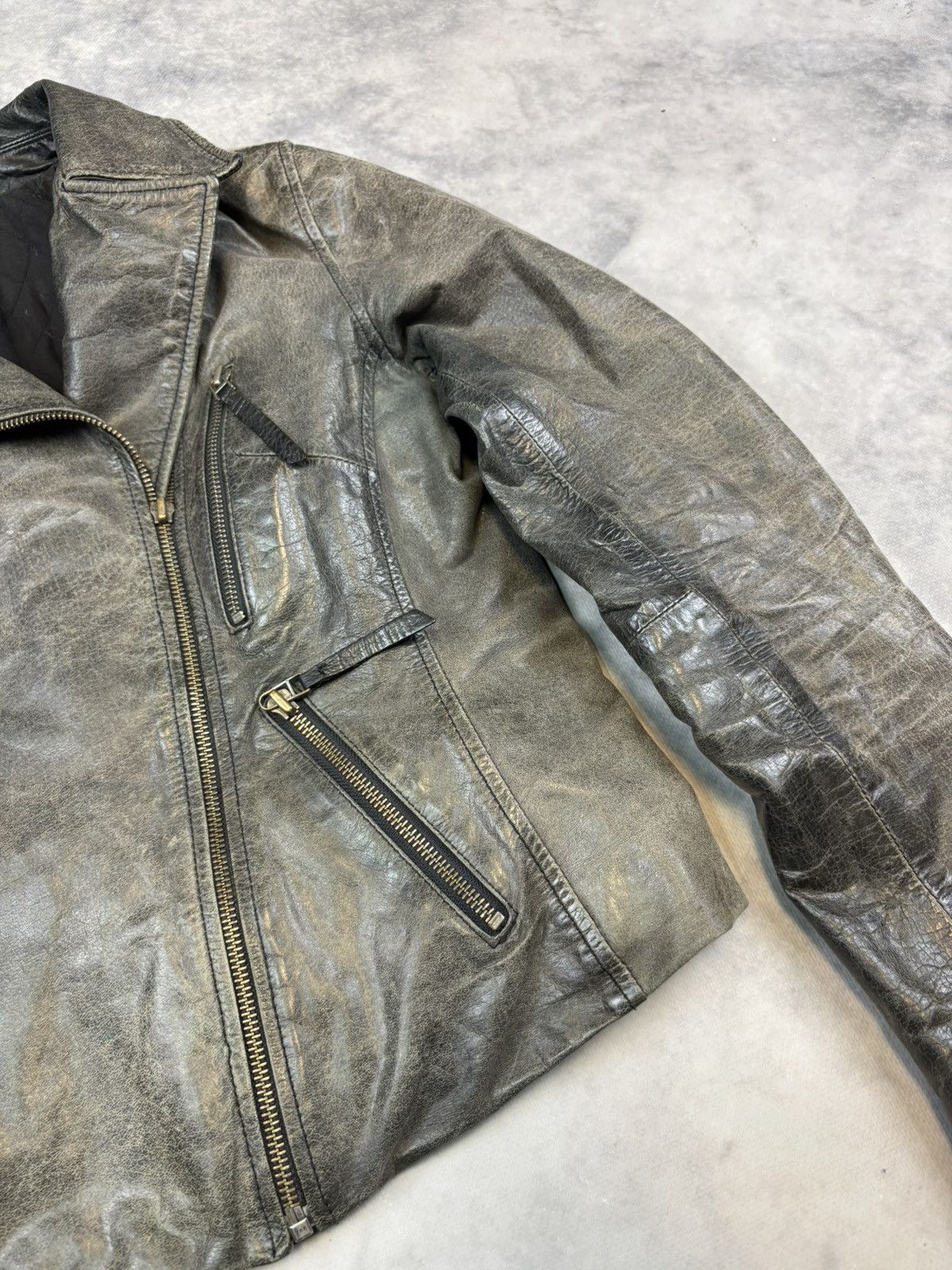 Other Vintage Leather Jacket Ramones Avant Garde Biker Rick 90s Size M / US 6-8 / IT 42-44 - 5 Thumbnail