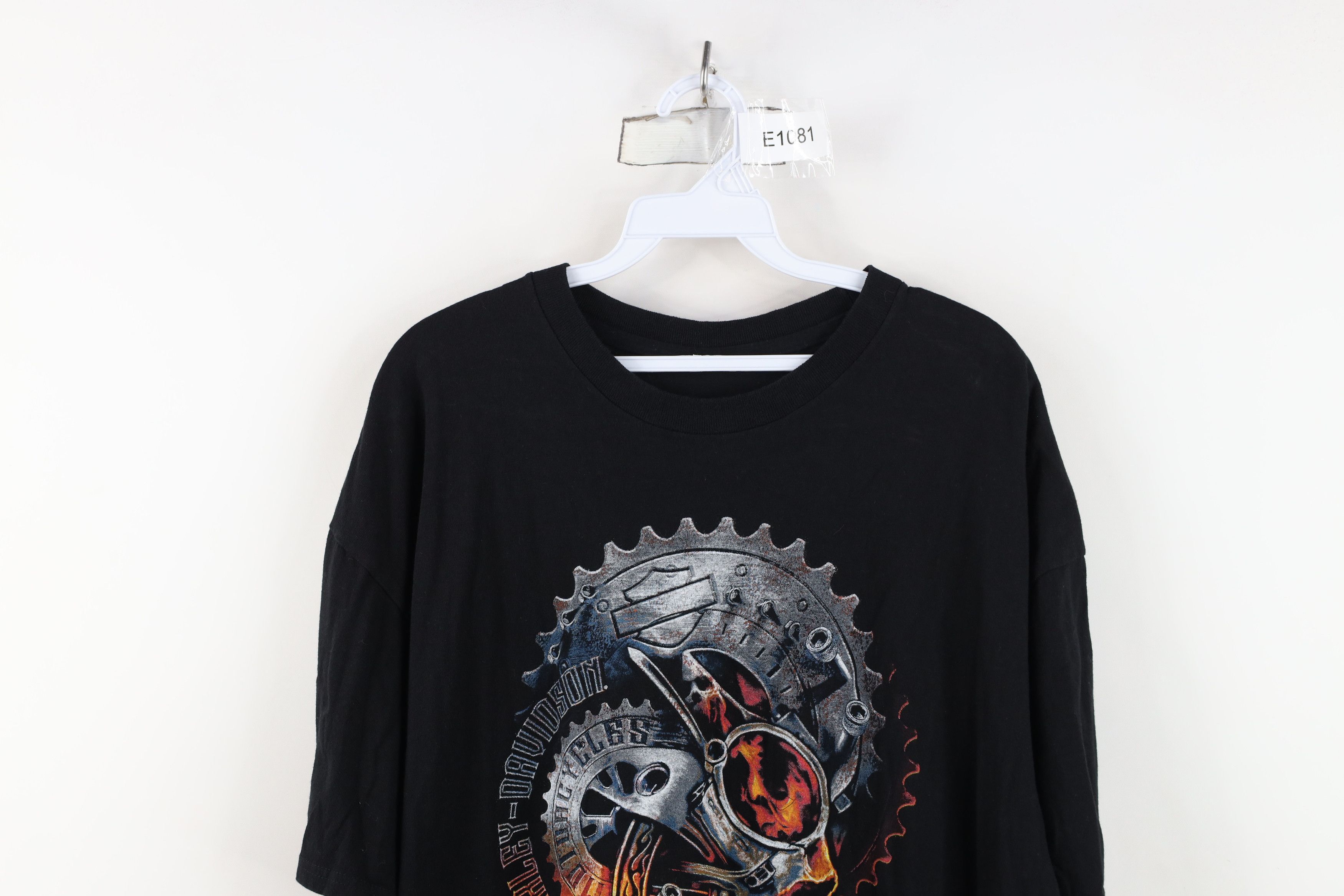 Harley Davidson Vintage Y2K Harley Davidson Gear Head Skull T-Shirt Black Size US L / EU 52-54 / 3 - 2 Thumbnail