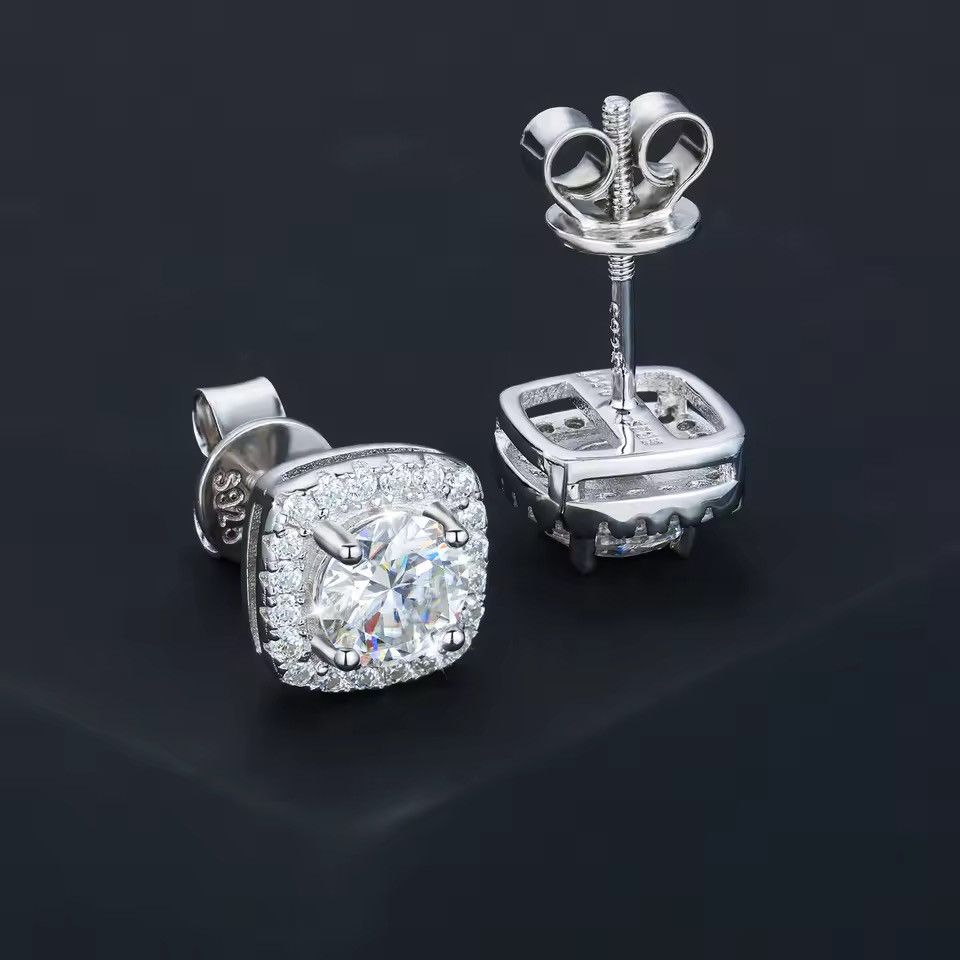 Jewelry Stunning Moissanite Stud Earrings – 1 Carat, GRA Certified, Size ONE SIZE - 4 Thumbnail