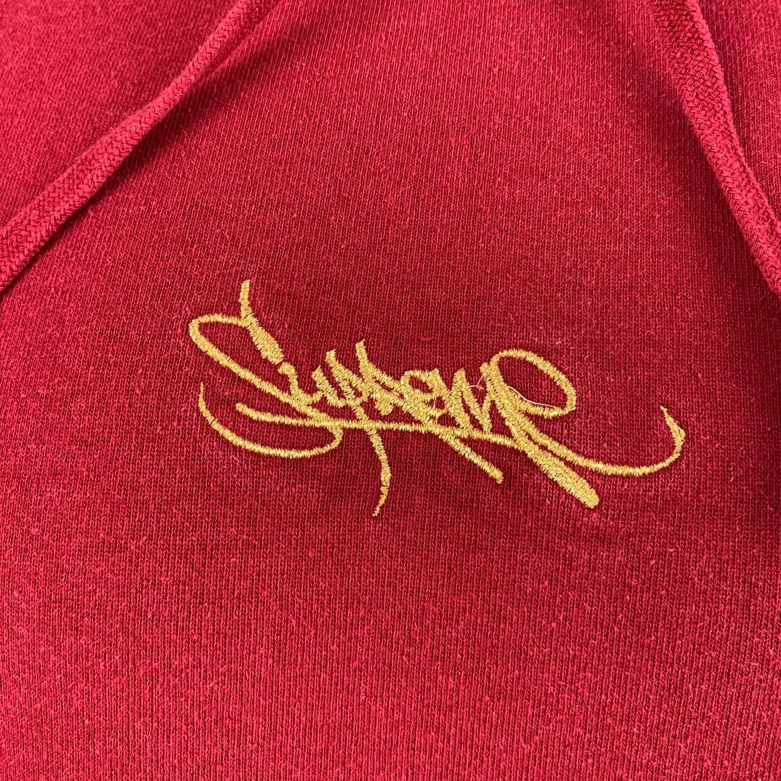 Supreme SUPREME M Burgundy Gold Embroidery Cotton Hoodie Sweatshirt Size US M / EU 48-50 / 2 - 2 Thumbnail