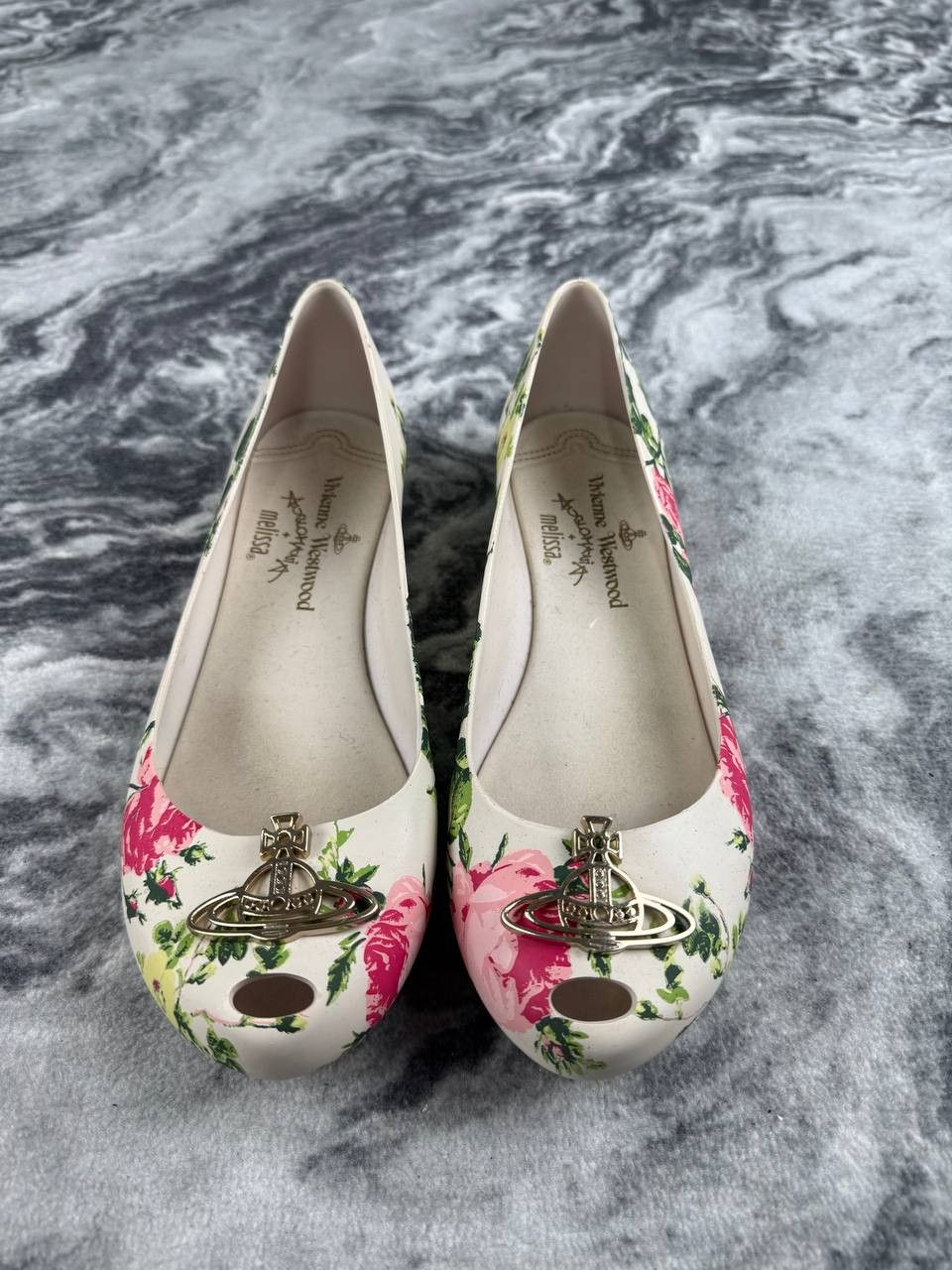 Vivienne Westwood Vivienne Westwood Anglomania x Melissa Floral Flats Size US 9 / IT 39 - 3 Thumbnail