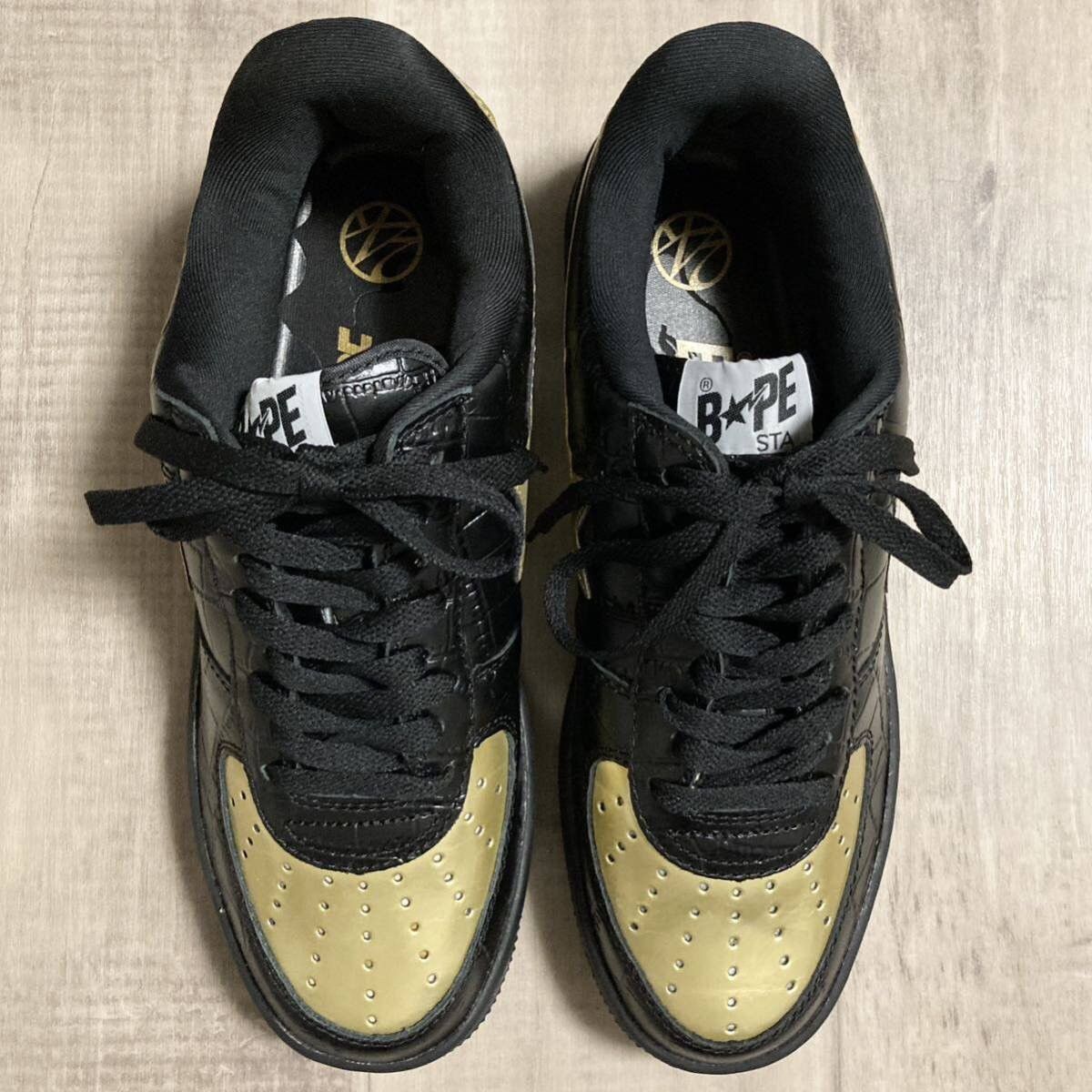 Bape 24Karats BAPESTA leather sneakers a bathing ape BAPE STA Size US 9.5 / EU 42-43 - 4 Thumbnail