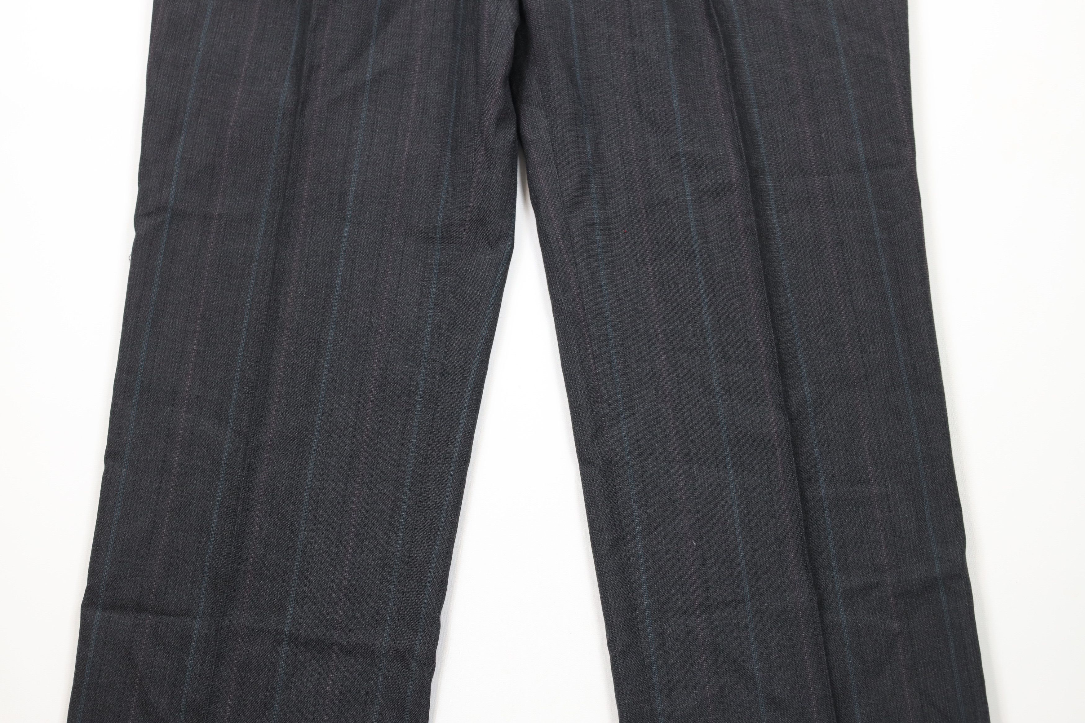 Vintage Vintage 90s Streetwear Pinstriped Wide Leg Chino Pants USA Size US 32 / EU 48 - 3 Thumbnail