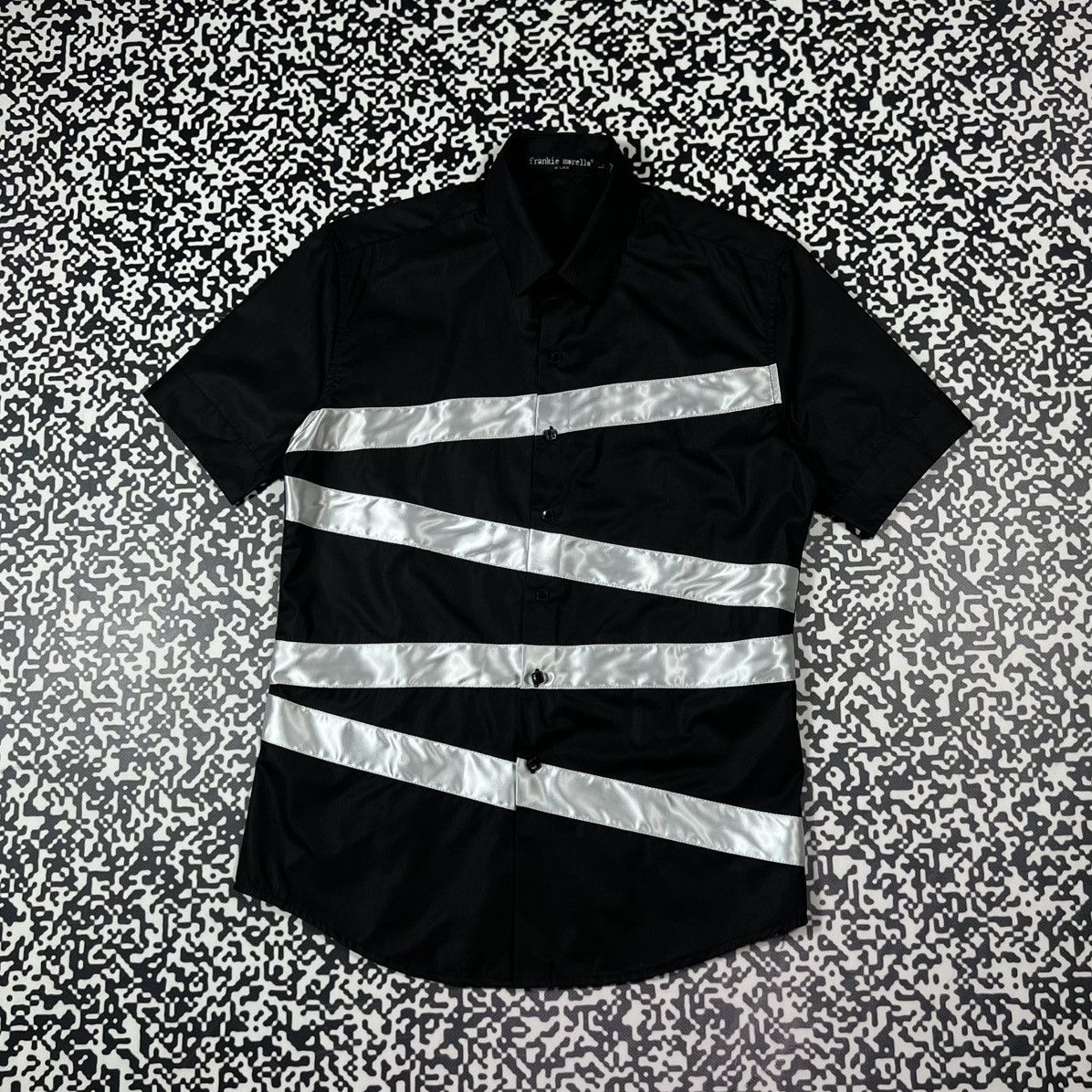 Frankie Morello Vintage Y2K Frankie Morello Striped Jail Style Luxury Shirt Size US L / EU 52-54 / 3 - 2 Thumbnail