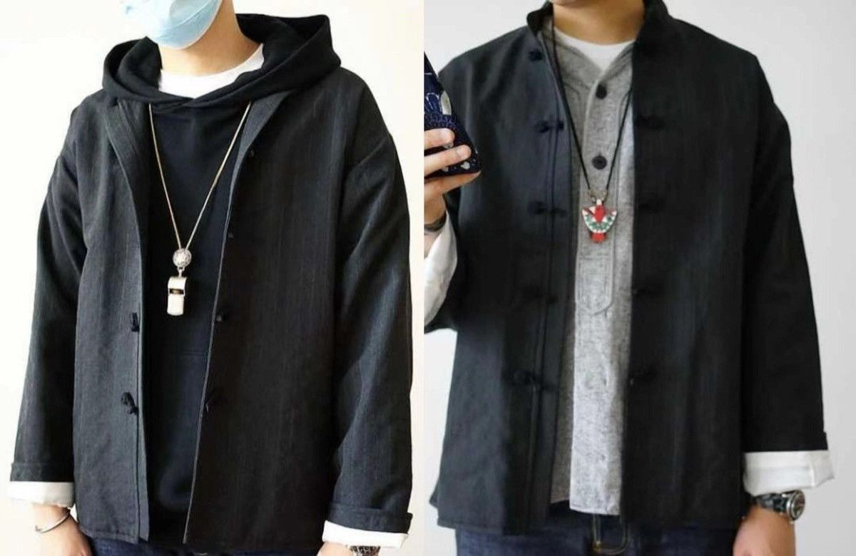 image of Visvim Dharma Shirt in Charcoal, Men's (Size Medium)