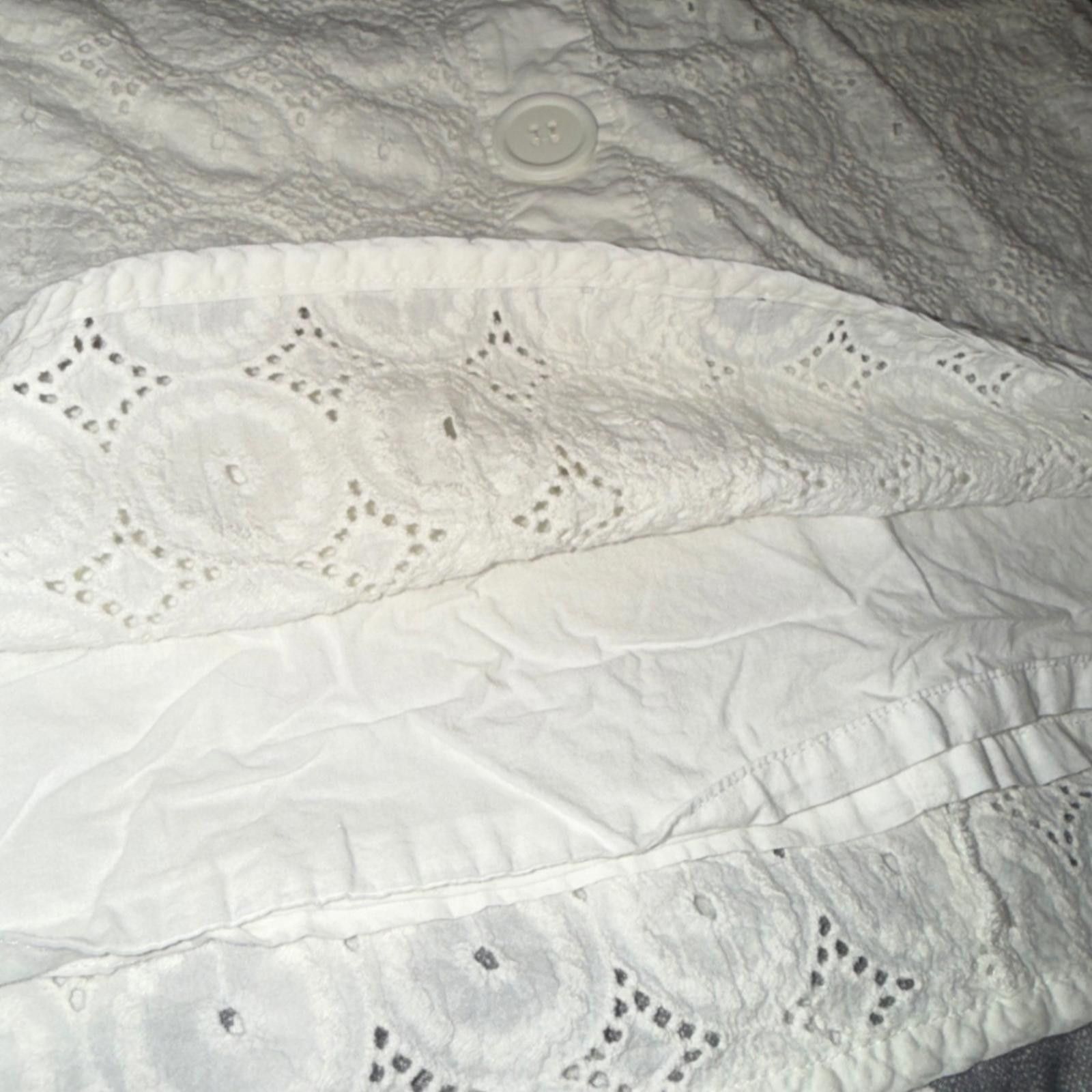 Worthington Worthington White Eyelet Lace Mini Skirt Cotton Lined 14 Size 36" / US 14 / IT 50 - 6 Thumbnail