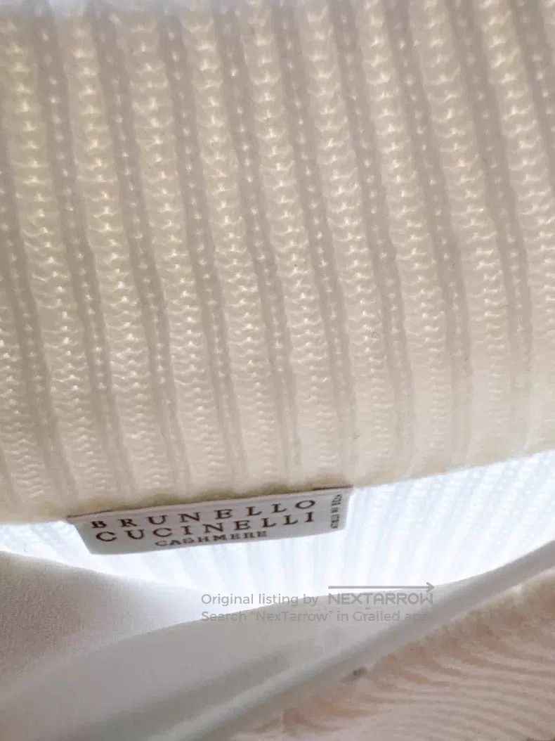 Brunello Cucinelli Brunello Cucinelli White Cashmere Knit Dress Size XXS / US 00 / IT 34 - 5 Thumbnail