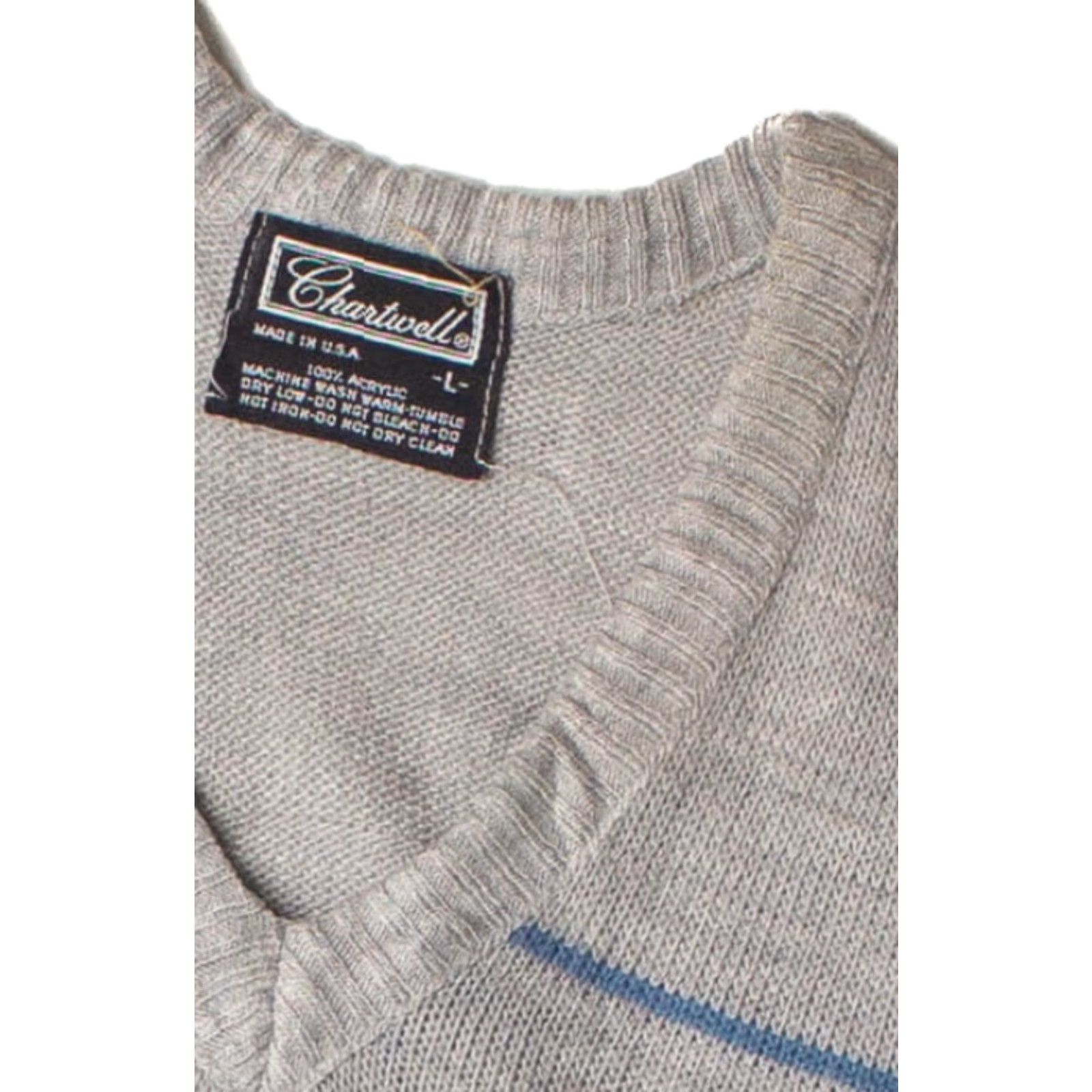 Vintage VINTAGE Chartwell Vest Knit Sweater Sleeveless Gray Large V-Neck Adults Men/Women? Size US L / EU 52-54 / 3 - 3 Thumbnail