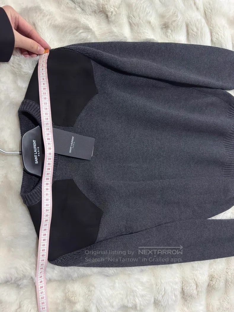 Saint Laurent Paris Saint Laurent Paris Original Sheepskin Patched Men's Sweat Size US M / EU 48-50 / 2 - 6 Thumbnail