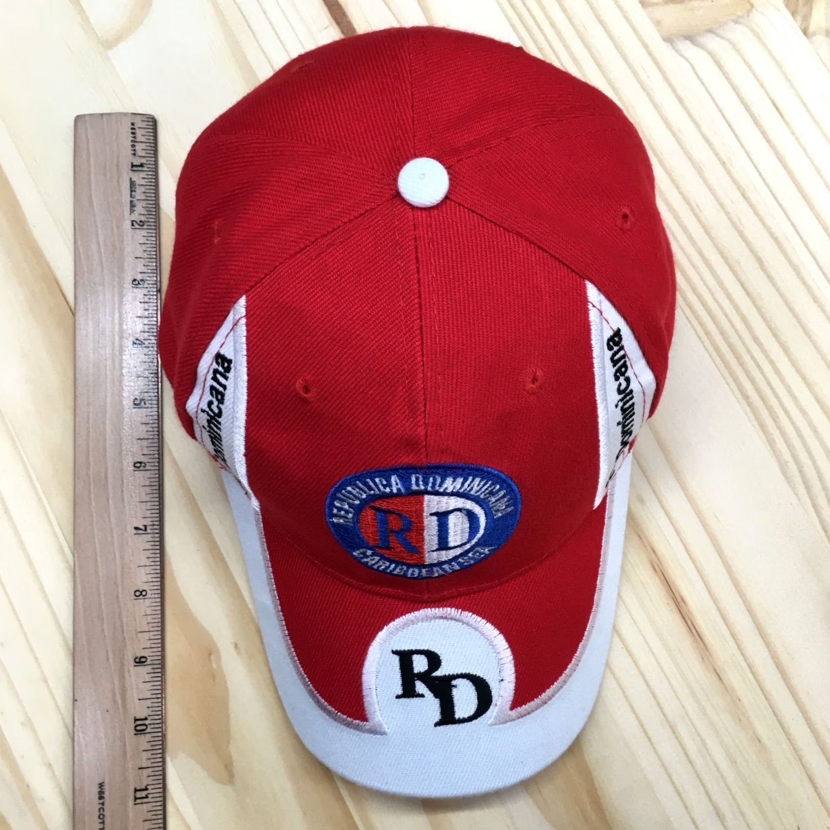 Vintage Republica Dominicana Baseball Cap Hat Mens Red Adjustable Embroidered Size ONE SIZE - 3 Thumbnail