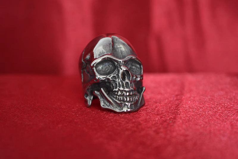 Jewelry Skull Future Jewelry Rings Open Size Chrome Ring (Size 7-13) Size ONE SIZE - 4 Thumbnail