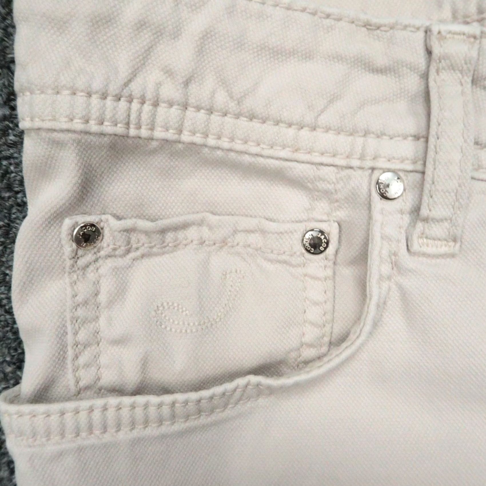 Jacob Cohen Jacob Cohen Jeans Mens 32x28 Stone Cream 5-Pocket Stretch Denim Regular Straight Vintage No N/A Size US 32 / EU 48 - 3 Thumbnail
