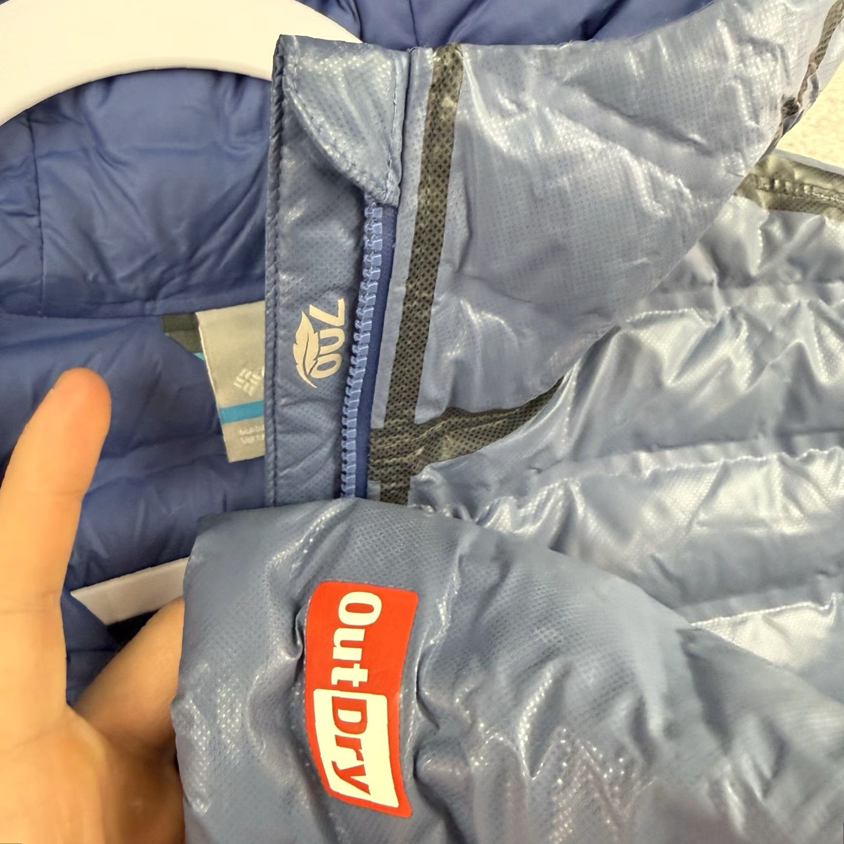 Vintage VINTAGE? Columbia Titanium OutDry Blue S 700 Fill DOWN Jacket Small Women Winter PUFFER Size S / US 4 / IT 40 - 2 Thumbnail