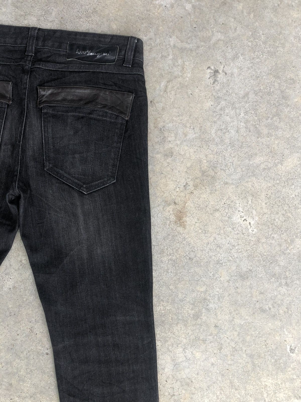Wooyoungmi Wooyoungmi Leather Pocket Distressed Skinny Jeans Size US 32 / EU 48 - 10 Thumbnail