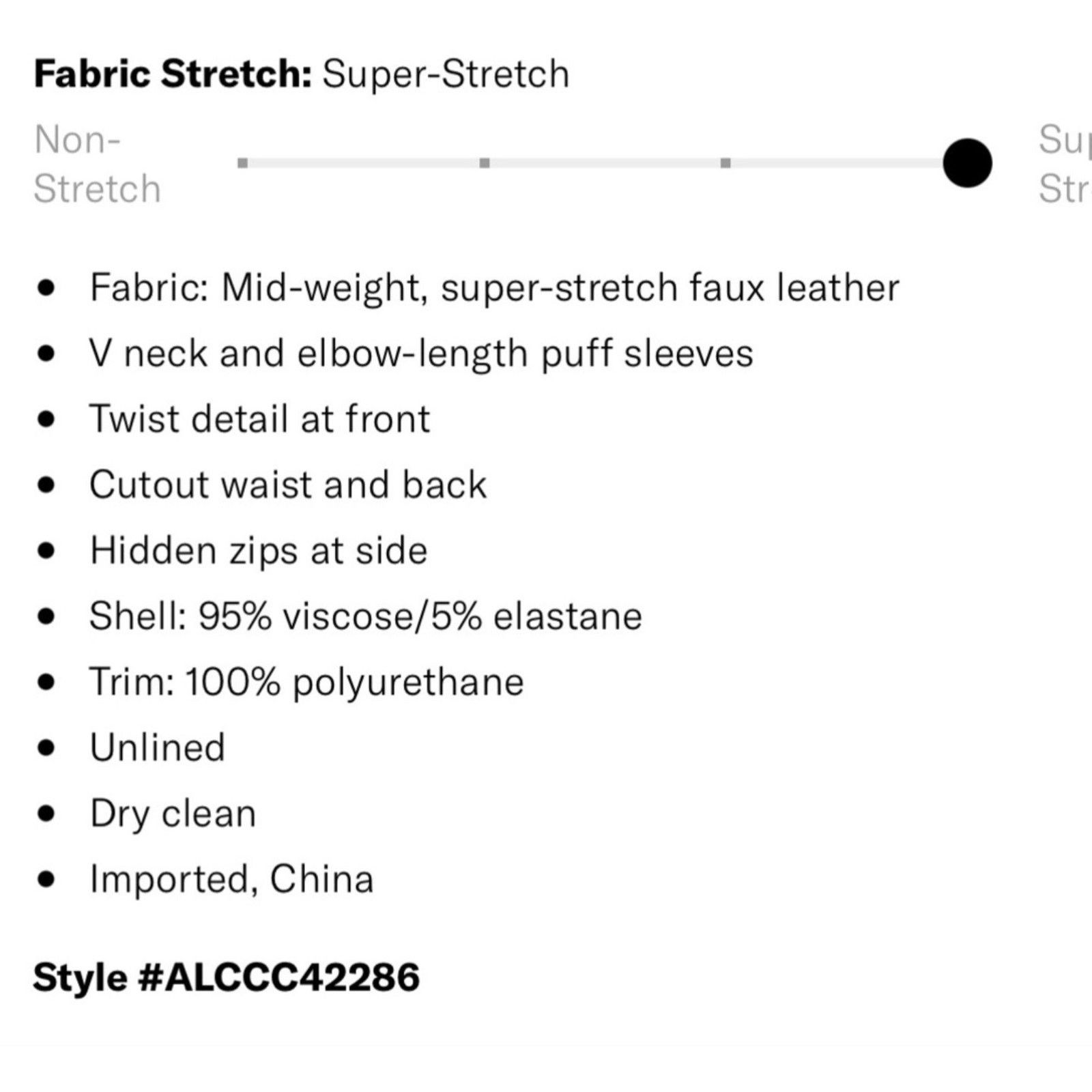 A.L.C. A.L.C. Alex Vegan Leather Mini Dress Plunge Neckline Flirty Size XS / US 0-2 / IT 36-38 - 9 Thumbnail