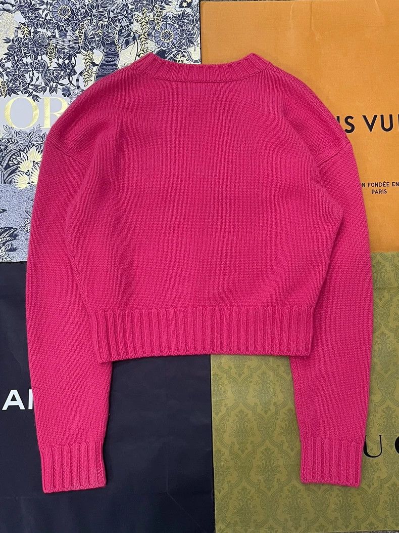 Chanel Chanel Pink letter pearl knitted sweater Size XS / US 0-2 / IT 36-38 - 4 Thumbnail