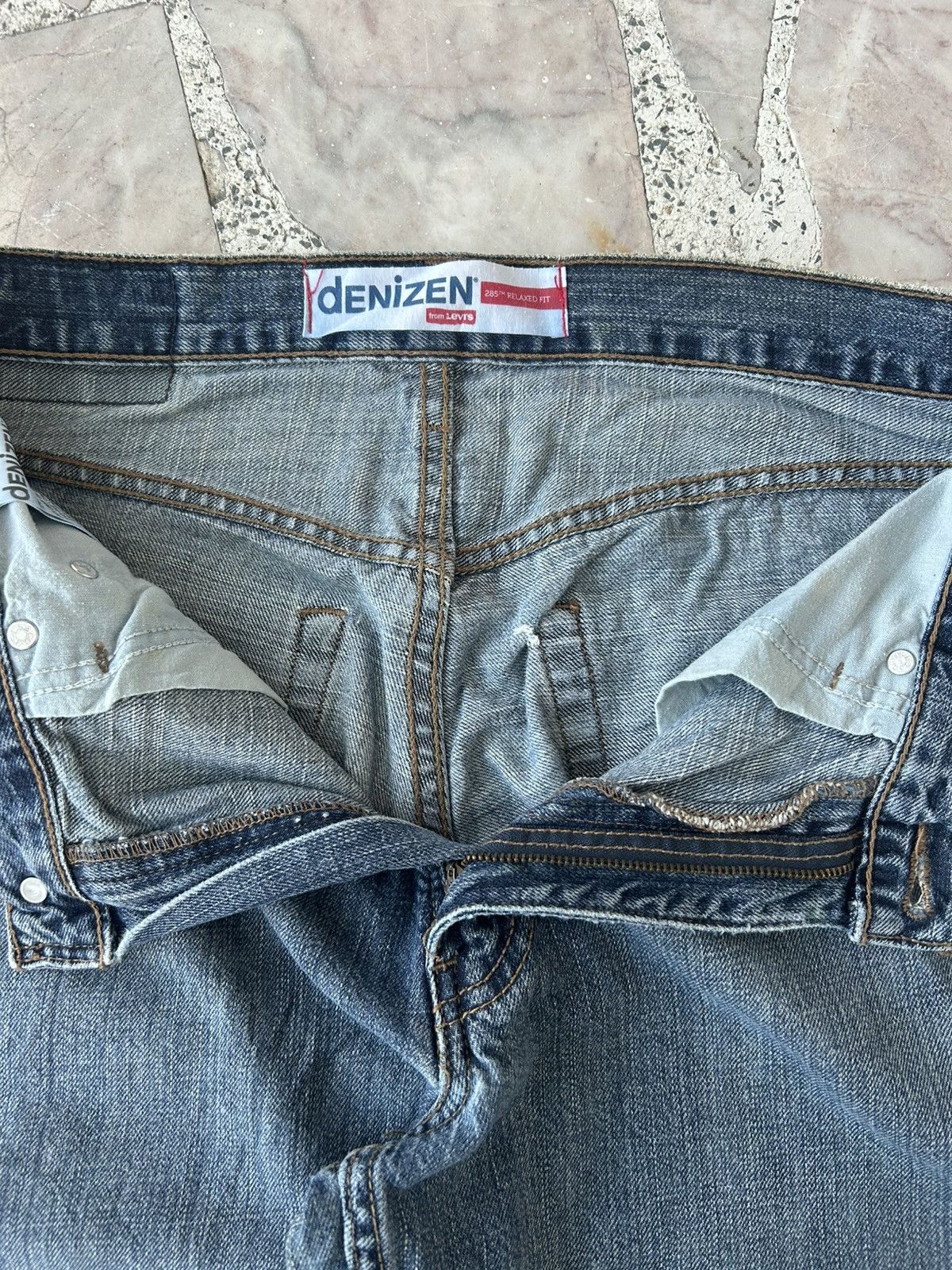 Levi's denizen Levis 285 Relaxed Fit Distress Denim Size US 33 - 7 Thumbnail
