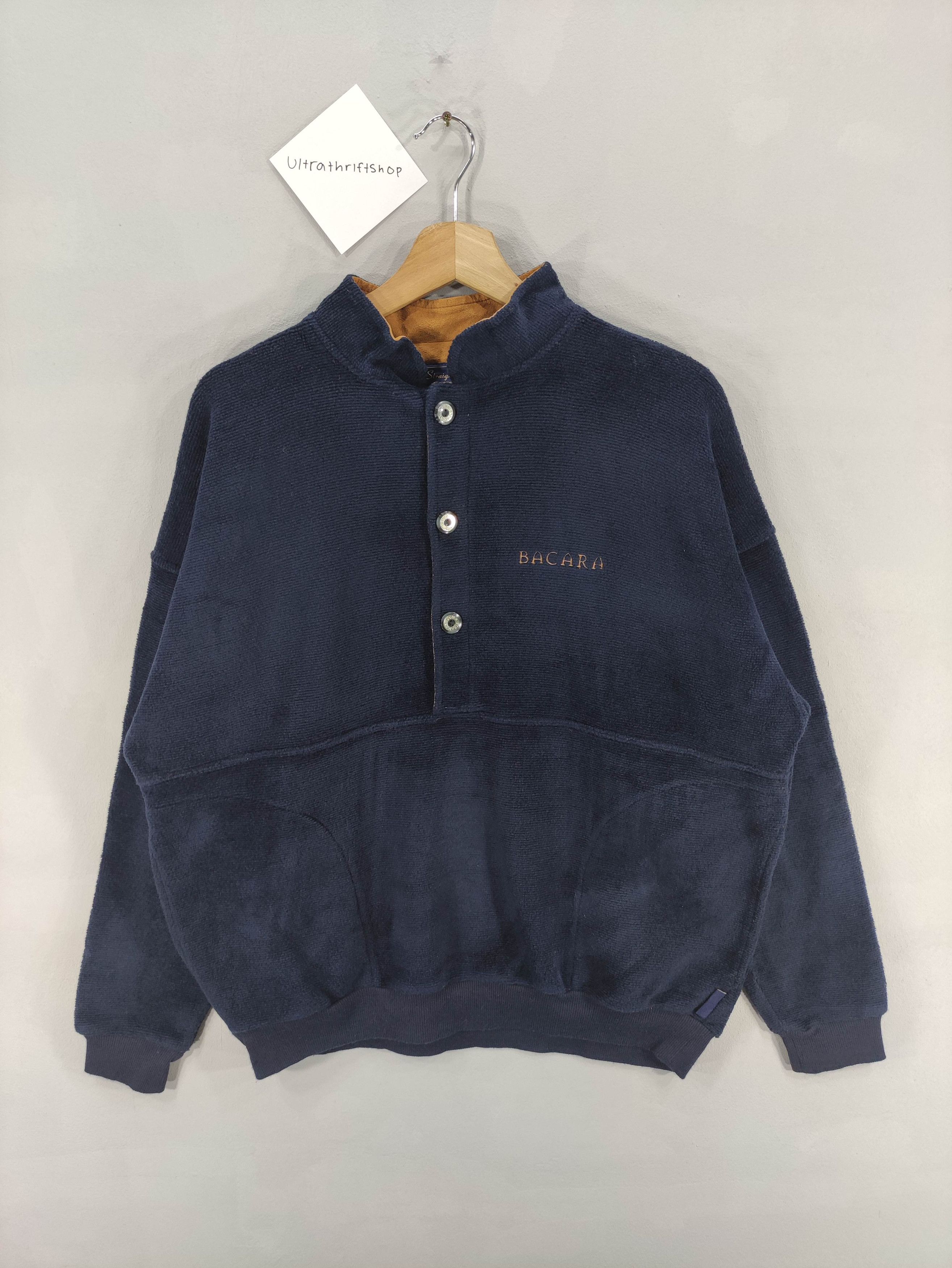 Japanese Brand Vintage Bacara Acrylic Half Button Sweater Size US L / EU 52-54 / 3 - 1 Thumbnail