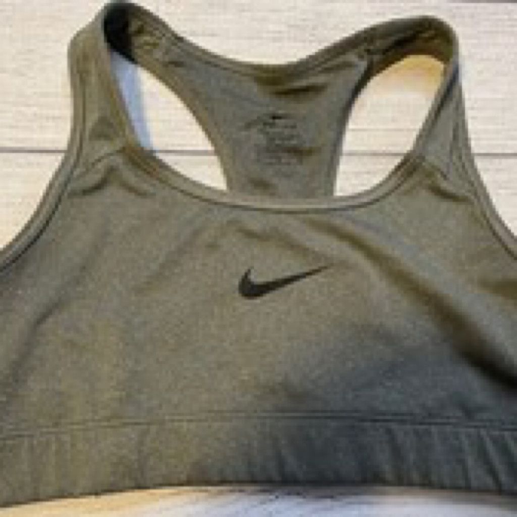 Nike Nike Sports Bra Dri Fit Small Gray Unpadded Size ONE SIZE - 1 Thumbnail