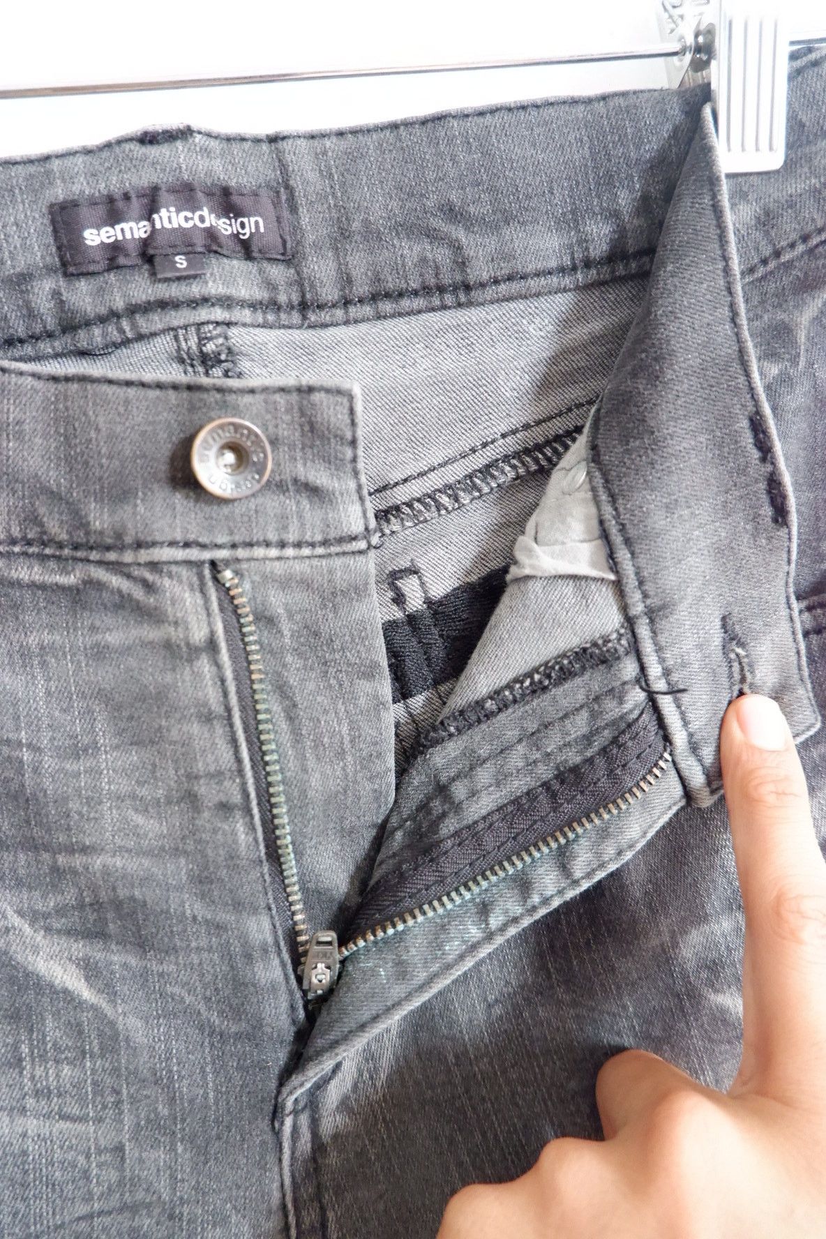 semanticdesign Vintage Semantic Design Curve Jeans | Stretch Size US 28 / EU 44 - 4 Thumbnail
