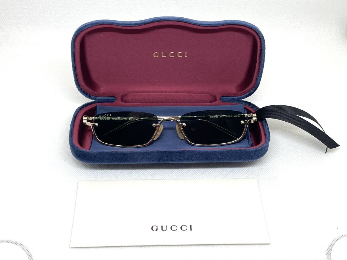 Vintage Gucci sunglasses GG1278S 002 55 Made in Japan New Collection Size ONE SIZE - 7 Thumbnail