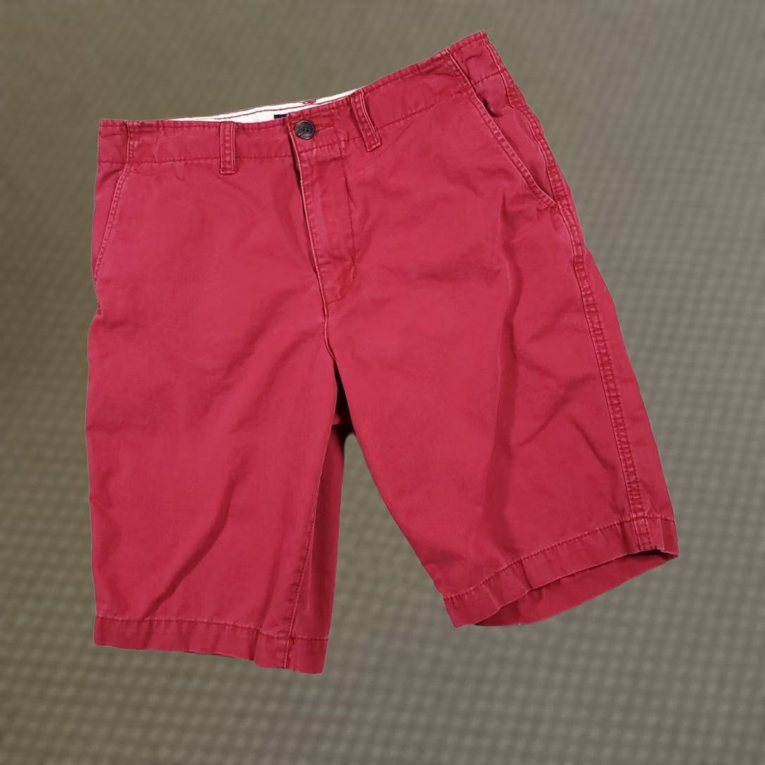American Eagle Outfitters American Eagle Shorts Mens 31 Longboard Chino Casual Skater Flat Front Red Faded Size US 31 - 1 Thumbnail