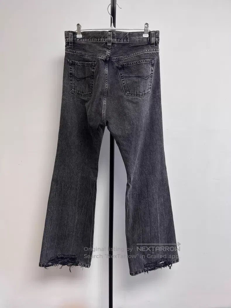 Balenciaga Balenciaga size XS Bell Bottom Denim Pants Men's Black Size US 27 - 2 Thumbnail