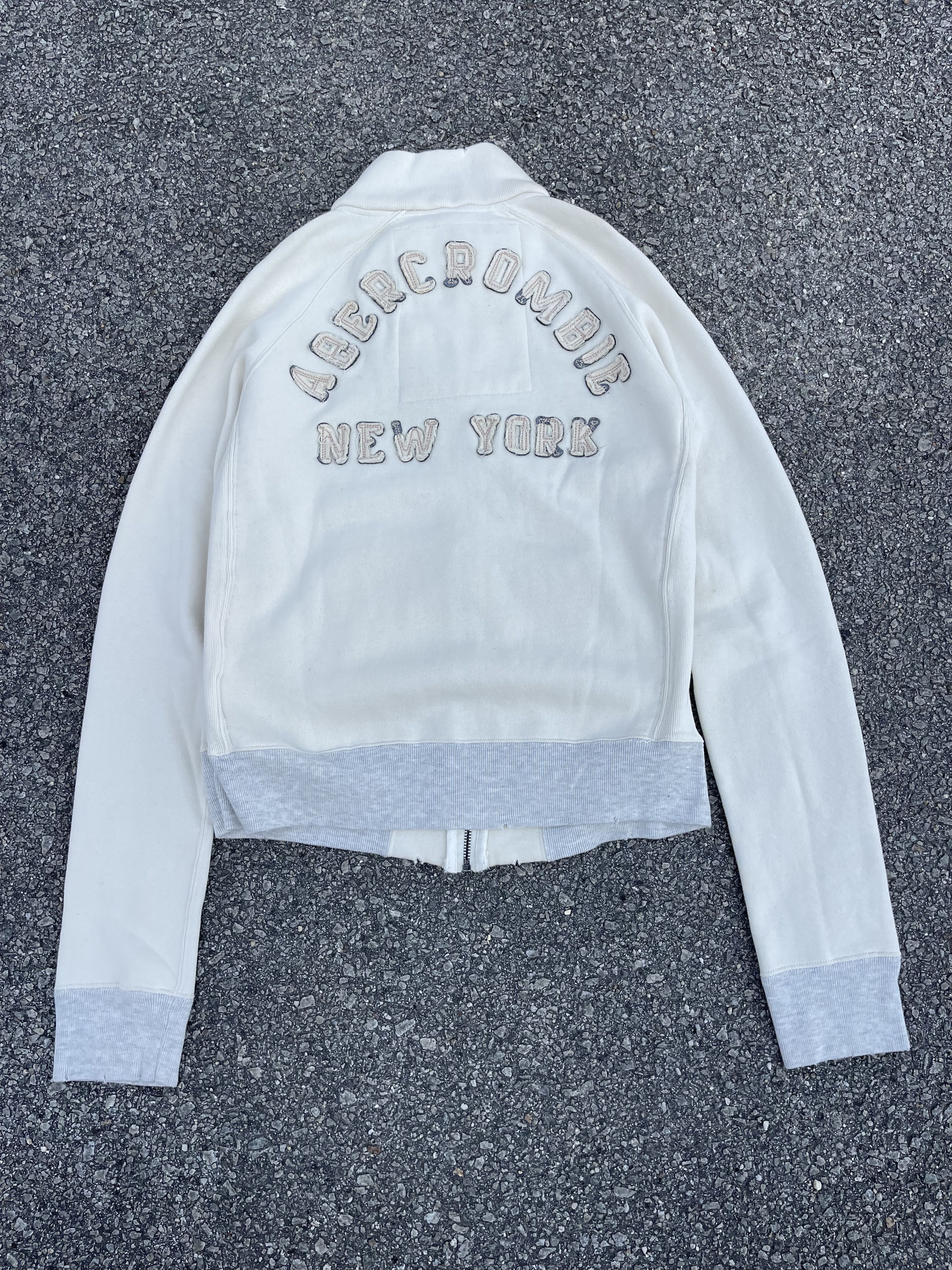 Abercrombie & Fitch White A&F Zipper Jumper Back Hit Size US M / EU 48-50 / 2 - 1 Thumbnail