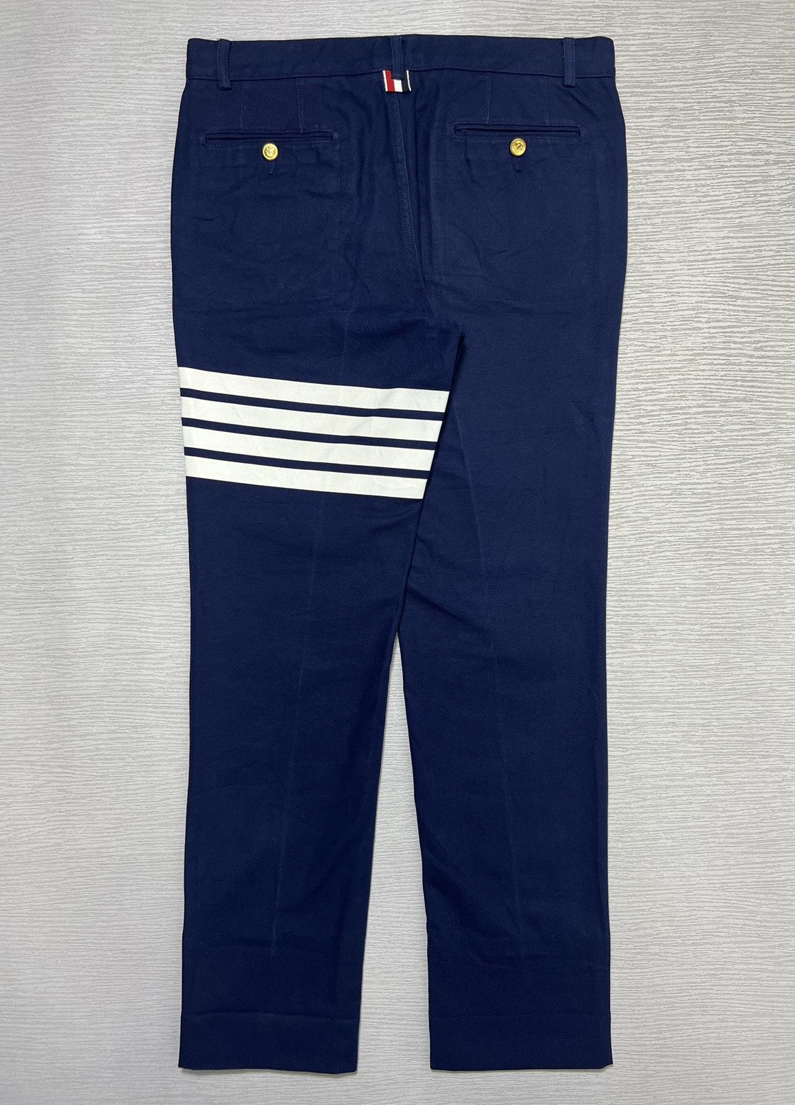 Thom Browne Thom Browne - Quad Stripe Canvas Woven Trouser Size US 30 / EU 46 - 2 Thumbnail