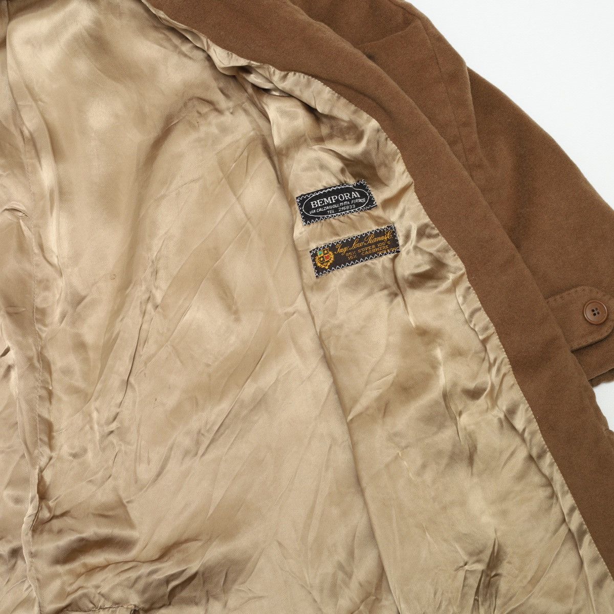 Vintage Ing Loro Piana Vintage Wool Cashmere Beige Coat Size M / US 6-8 / IT 42-44 - 17 Thumbnail