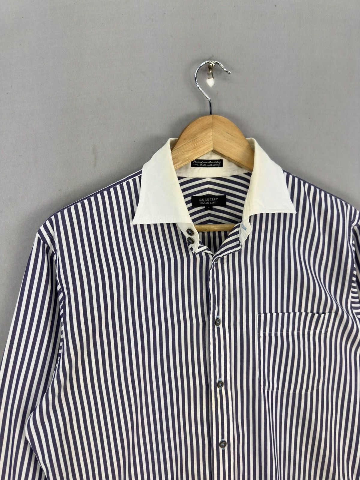 Burberry Burberry Black Label Stripes Flannel Shirt Button Up Size US L / EU 52-54 / 3 - 2 Thumbnail