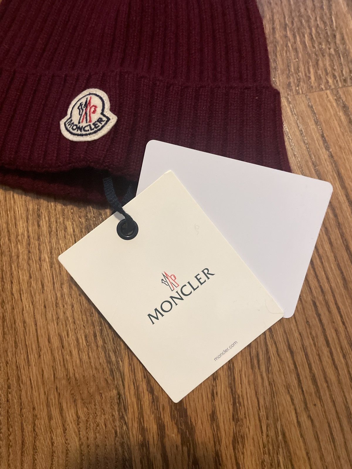 image of Maroon Moncler Beanie, Men's