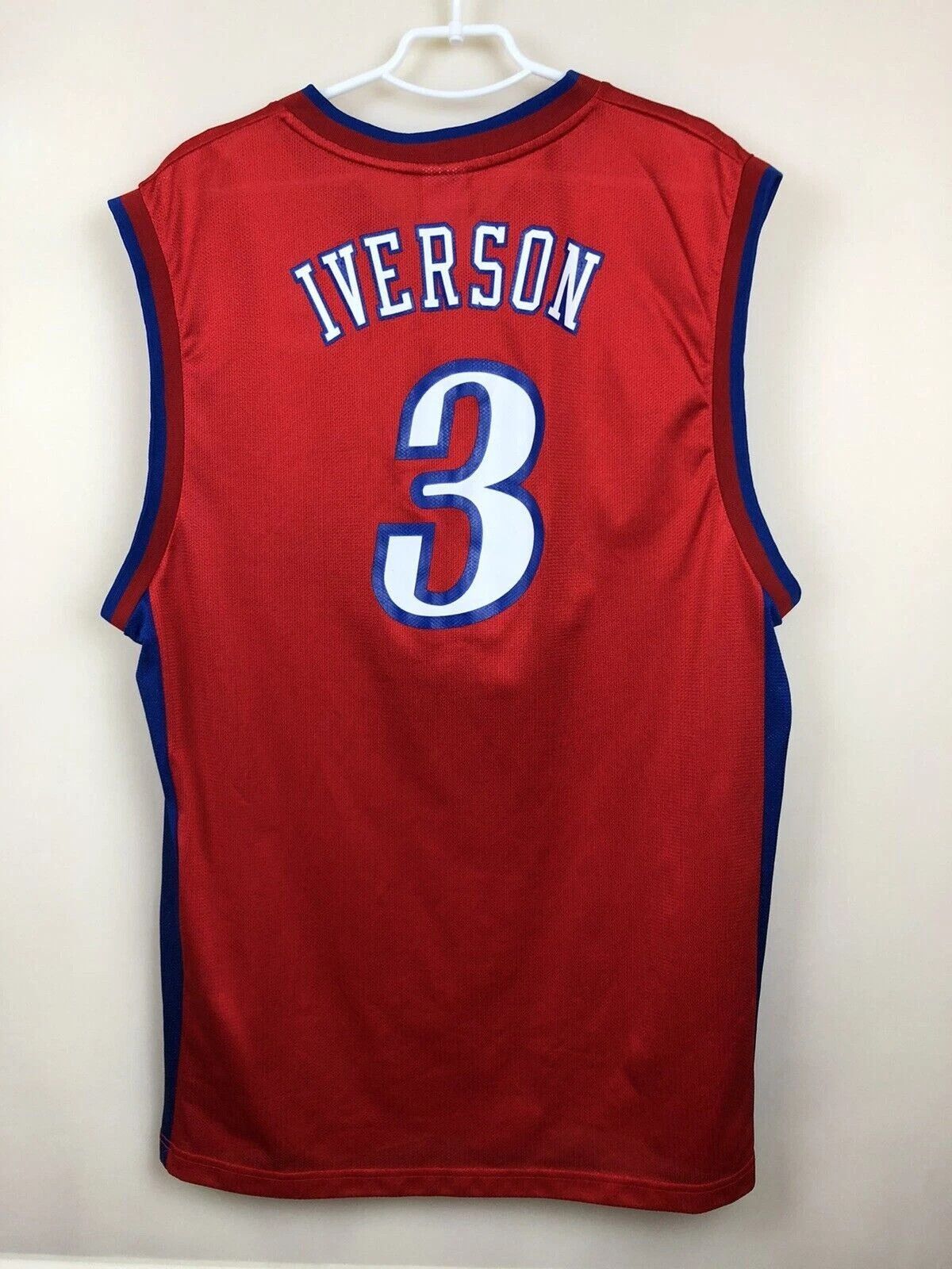 Reebok VINTAGE PHILADELPHIA 76ERS SIXERS IVERSON 3 BASKETBALL SHIRT Size US L / EU 52-54 / 3 - 2 Thumbnail