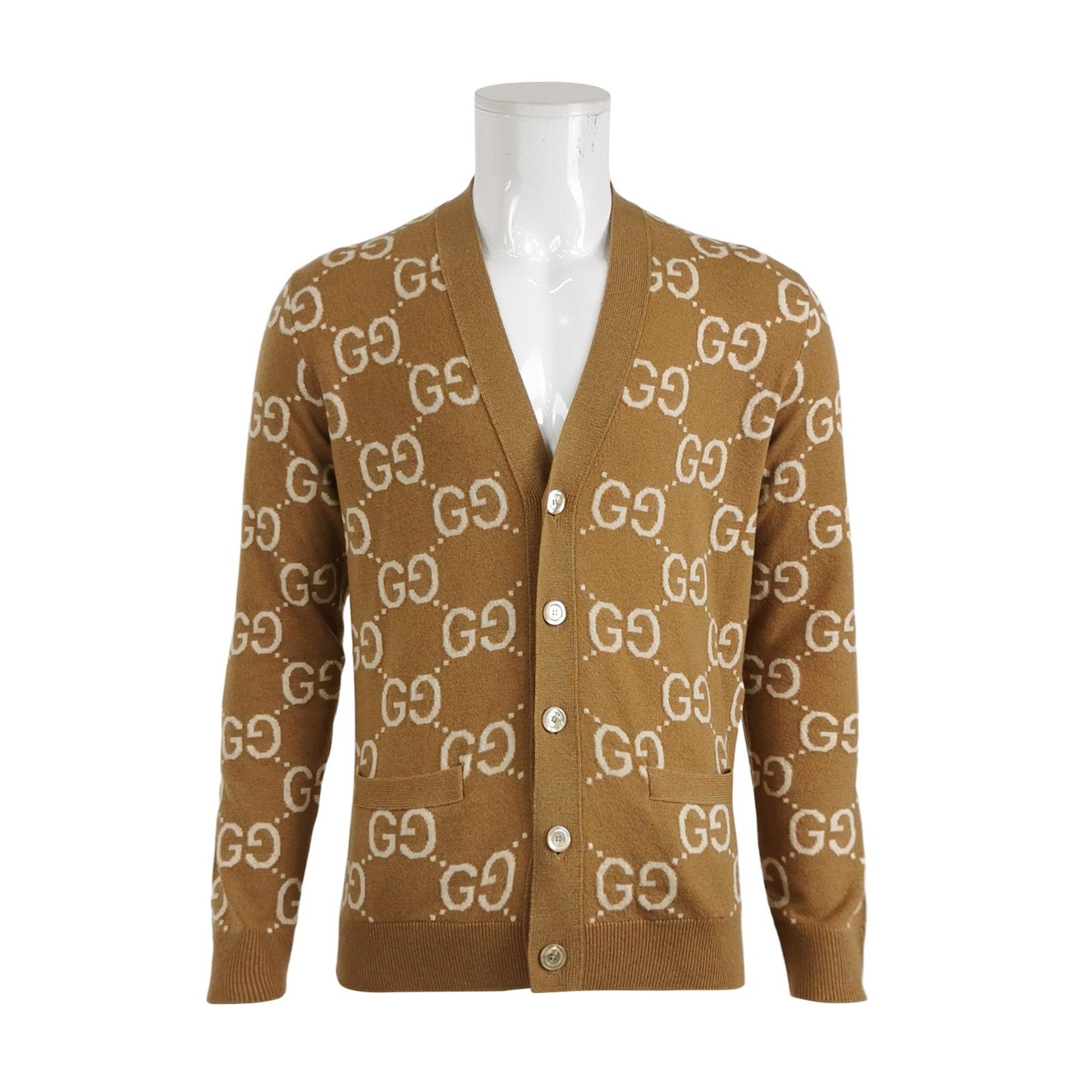 Gucci Gucci Wool GG Monogram V-Neck Cardigan S Size US S / EU 44-46 / 1 - 1 Thumbnail