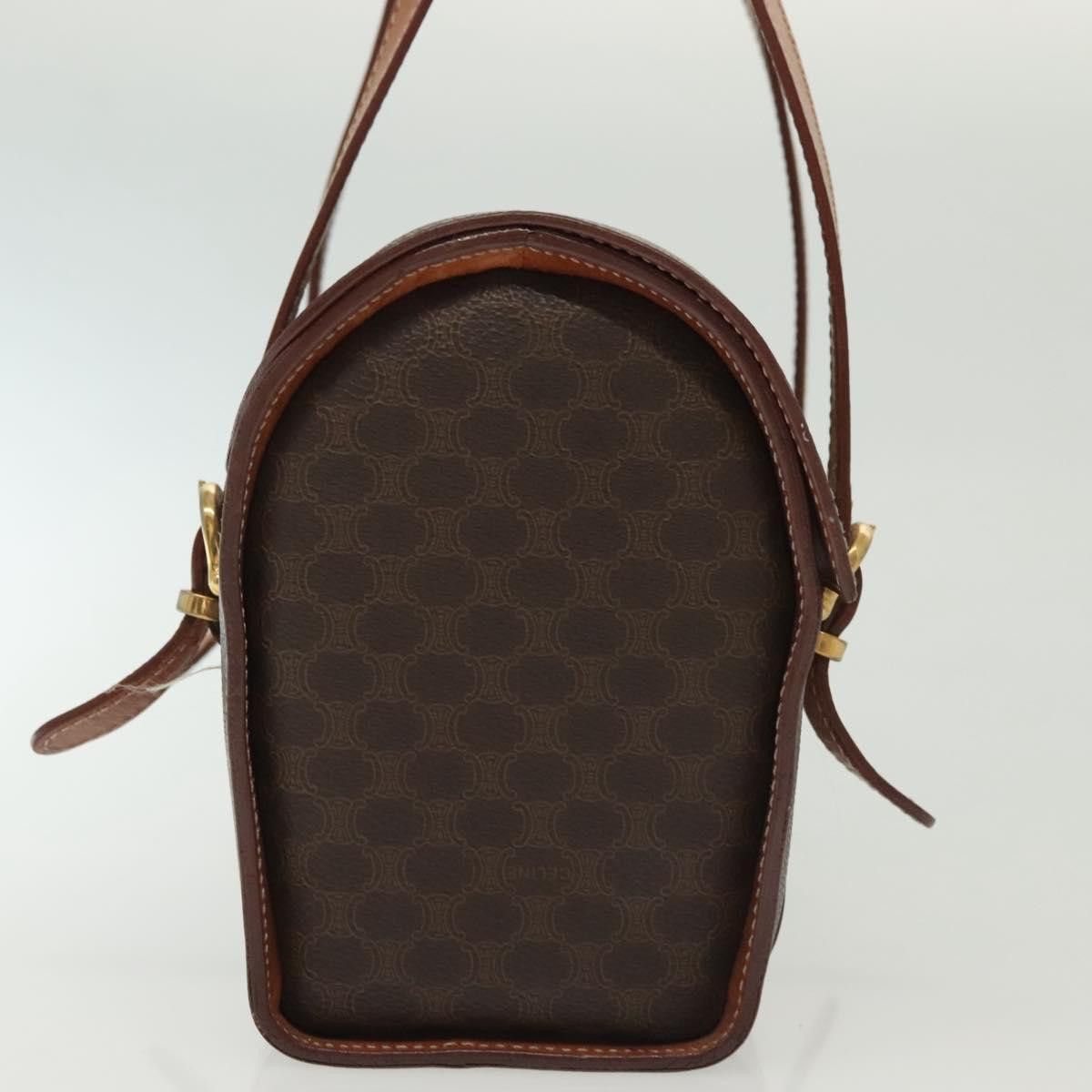 Celine CELINE Macadam Canvas Hand Bag Pvc Leather Brown Gold Size ONE SIZE - 5 Thumbnail
