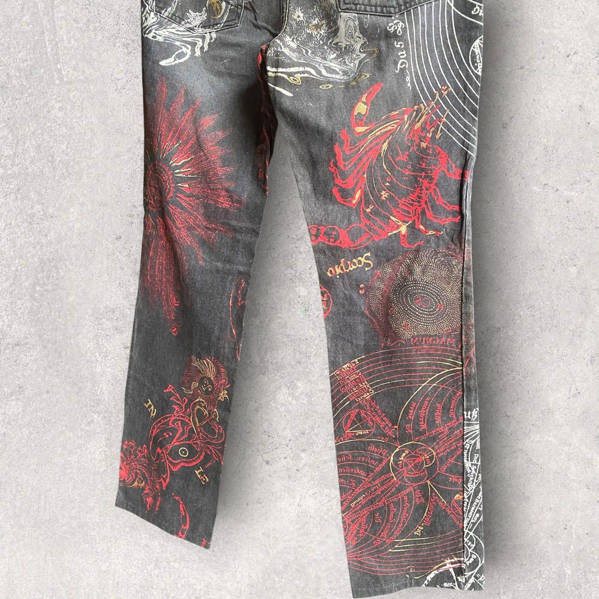 Roberto Cavalli Vintage 00’s Astrology Print Denim Size US 30 / EU 46 - 6 Thumbnail