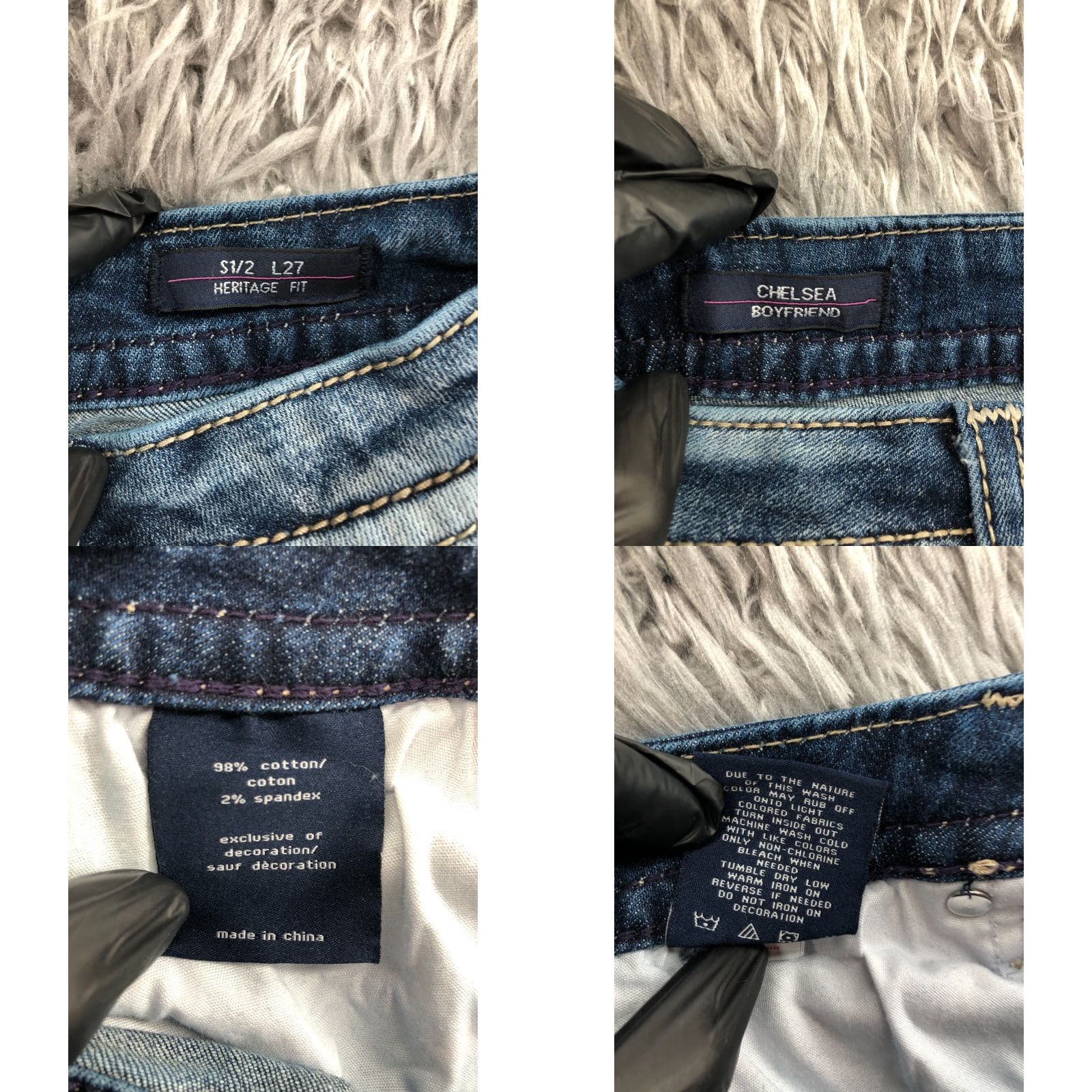 Vintage VIGOSS Jeans Boyfriend 27x27 Blue Medium Wash 5-Pocket Denim Vel 1 Juniors Womens Medium/Butt? Size 25" / US 0 / IT 36 - 9 Thumbnail
