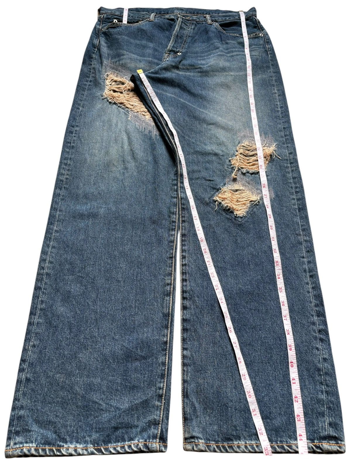 Japanese Brand Vintage Japanese Swagger Mud Wash Patched Baggy Jeans Size US 36 / EU 52 - 13 Thumbnail