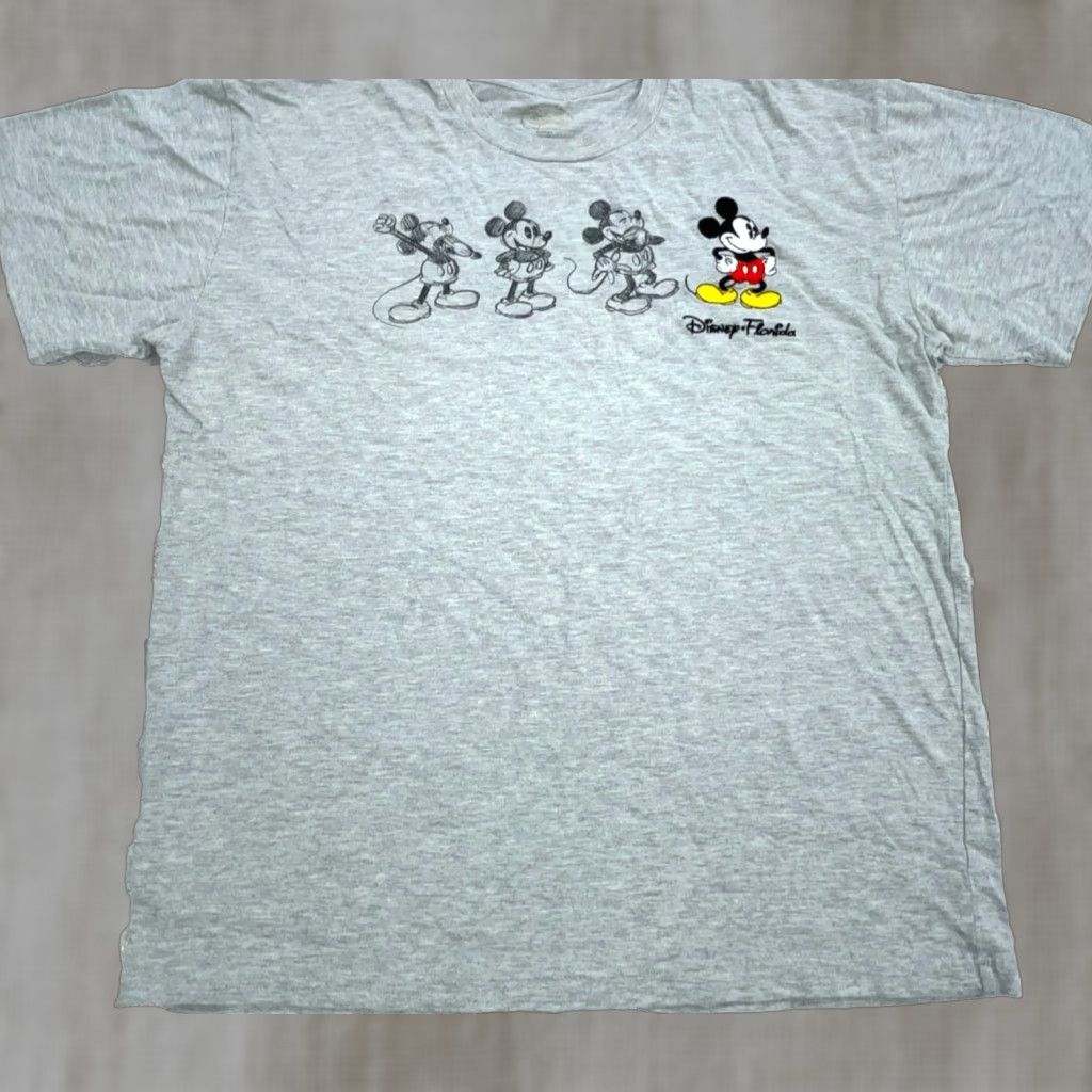 Disney Disney Shirt Men XL Gray Embroidered Mickey Mouse Tee Shadow Retro World Walt Disney Size US XL / EU 56 / 4 - 1 Thumbnail