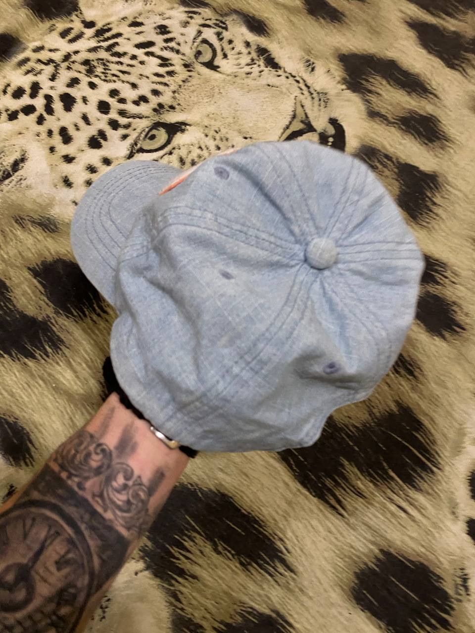 Gap × Vintage Vintage Baby GAP Denim Baseball Cap - Acid Wash Jean Hat Size ONE SIZE - 7 Thumbnail