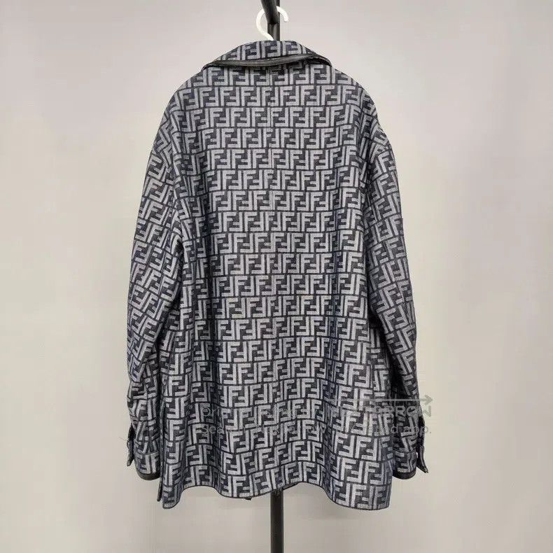 Fendi Fendi Blue Monogram Denim Jacket Size US M / EU 48-50 / 2 - 2 Thumbnail