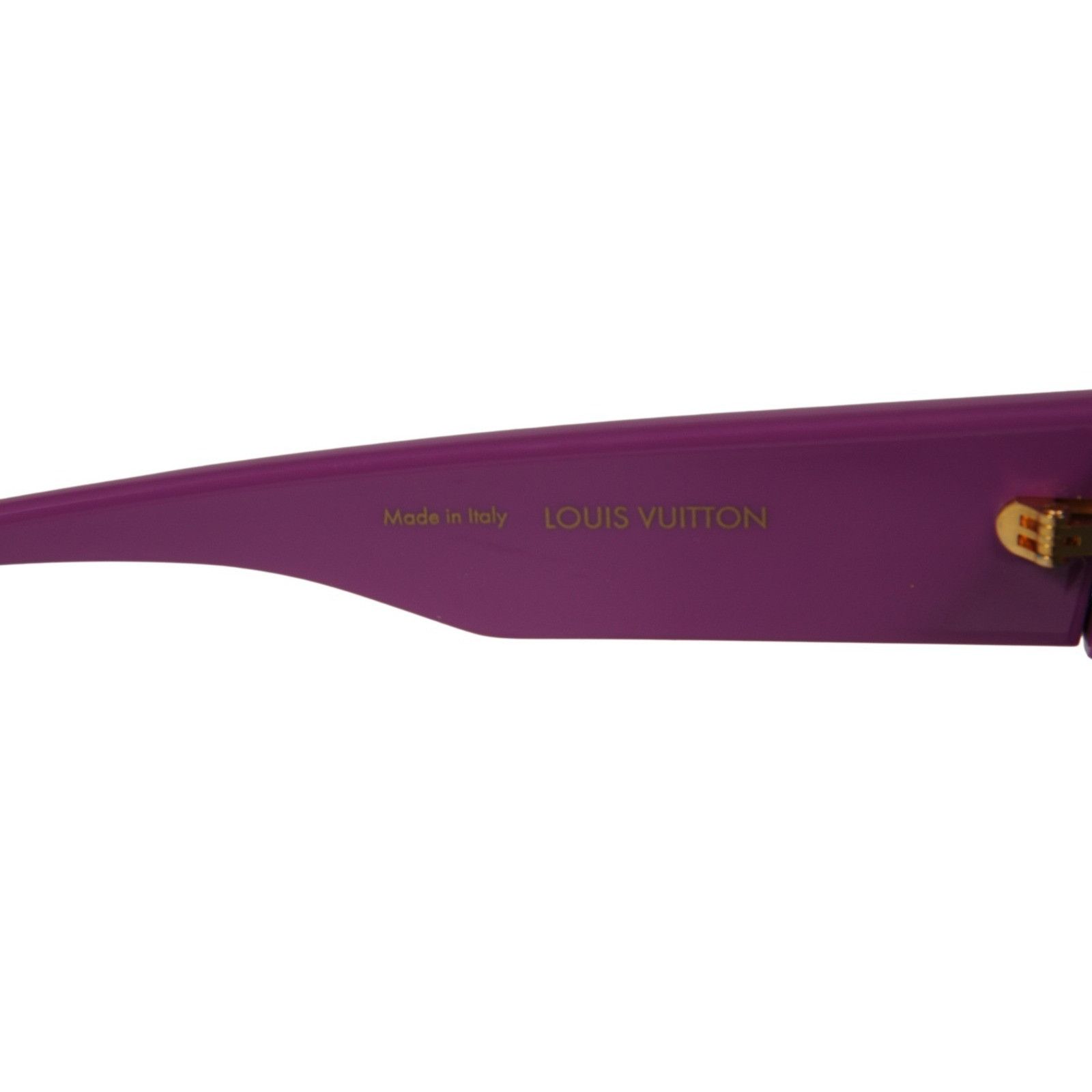 Louis Vuitton Cyclone Sunglasses Purple Square Acetate Glass Size ONE SIZE - 9 Thumbnail