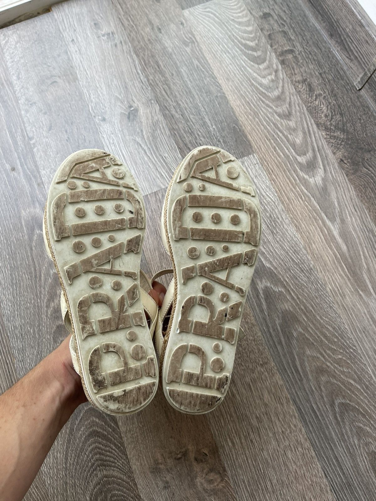 Miu Miu × Prada × Vintage Women's Prada Milano Sandals Size US 7 / IT 37 - 7 Thumbnail